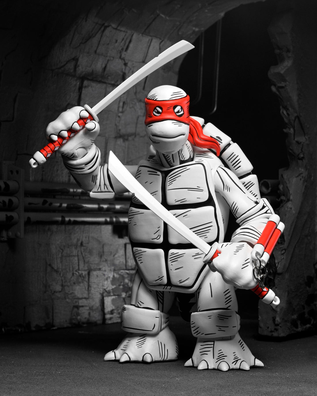 Teenage Mutant Ninja Turtles (Mirage Comics) - Black and White First Turtles 7&quot; Scale Action Figure 2-Pack - NECA