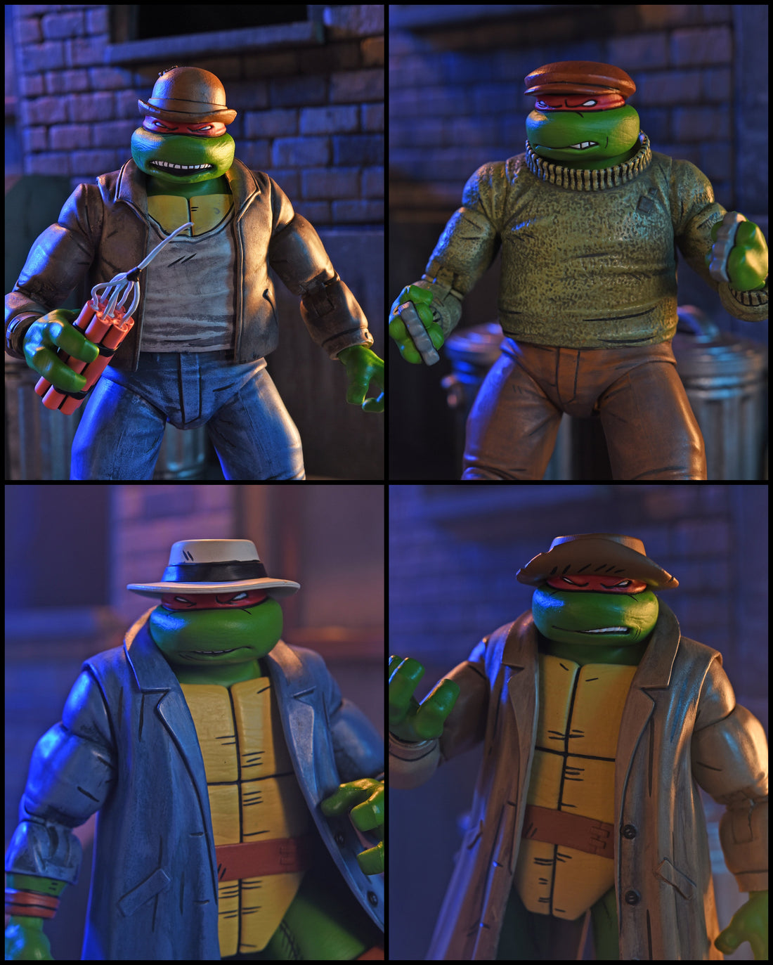 Teenage Mutant Ninja Turtles (Mirage Comics) - Gangster Turtles 7” Scale Action Figure 4-Pack - NECA