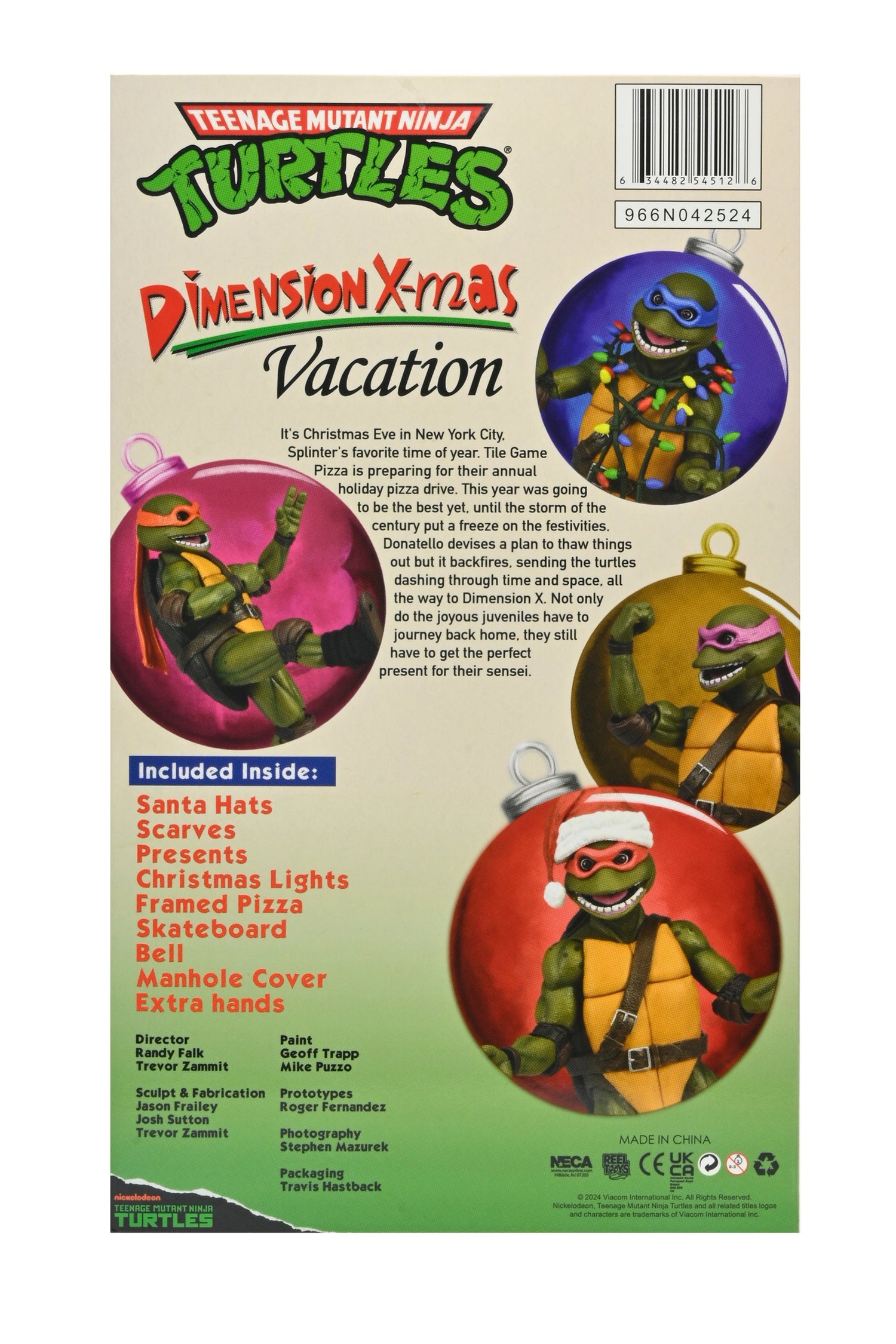 Teenage Mutant Ninja Turtles (1990 Movie) - Dimension X-Mas Vacation 7&quot; Scale Action Figure 4-Pack - NECA