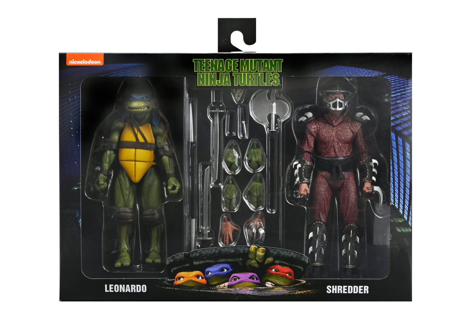 Teenage Mutant Ninja Turtles (1990 Movie) - Rooftop Battle Leonardo vs. Shredder 7" Scale Action Figure (2-Pack)
