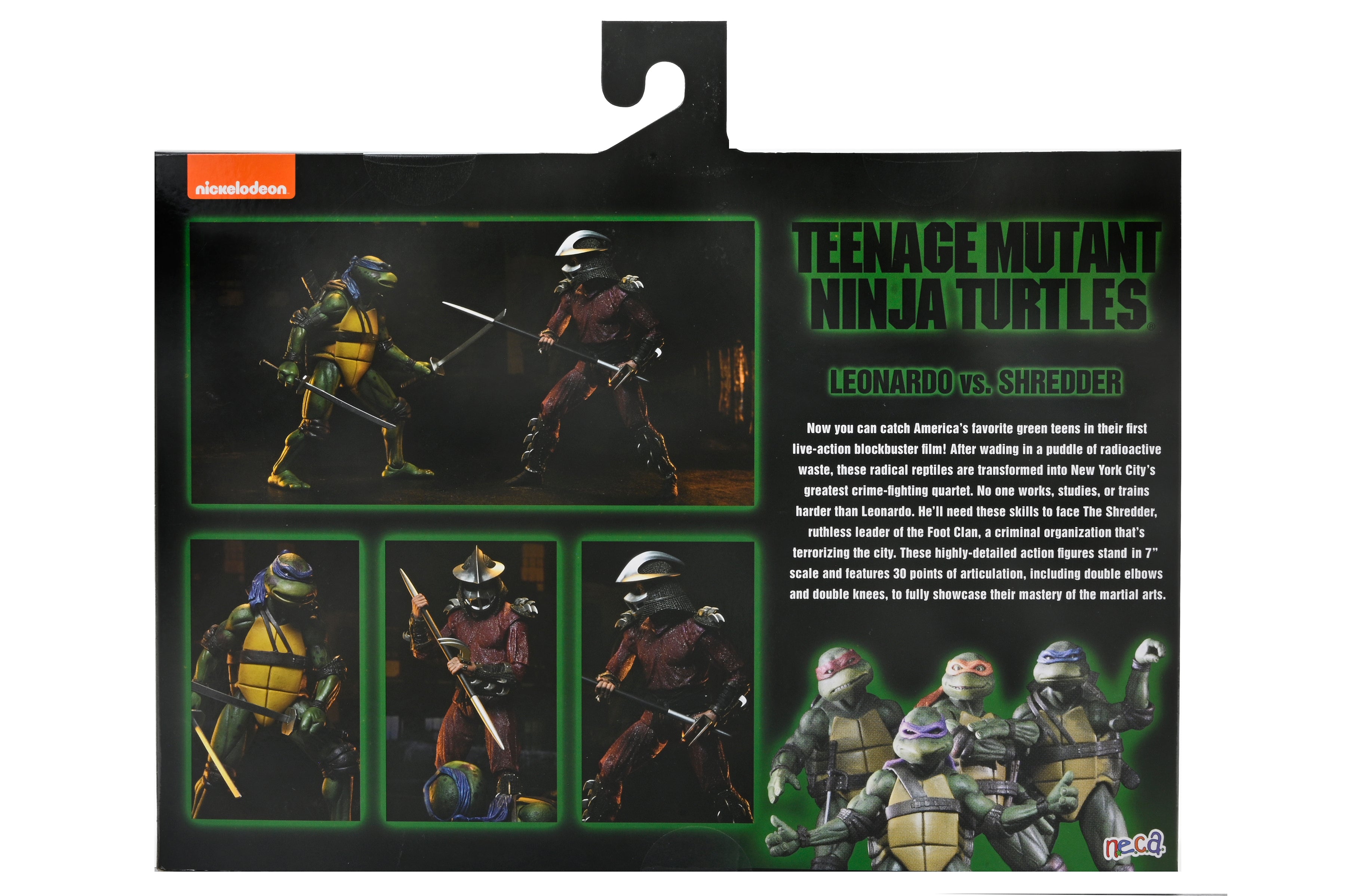 Teenage Mutant Ninja Turtles (1990 Movie) - Rooftop Battle Leonardo vs. Shredder 7" Scale Action Figure (2-Pack)