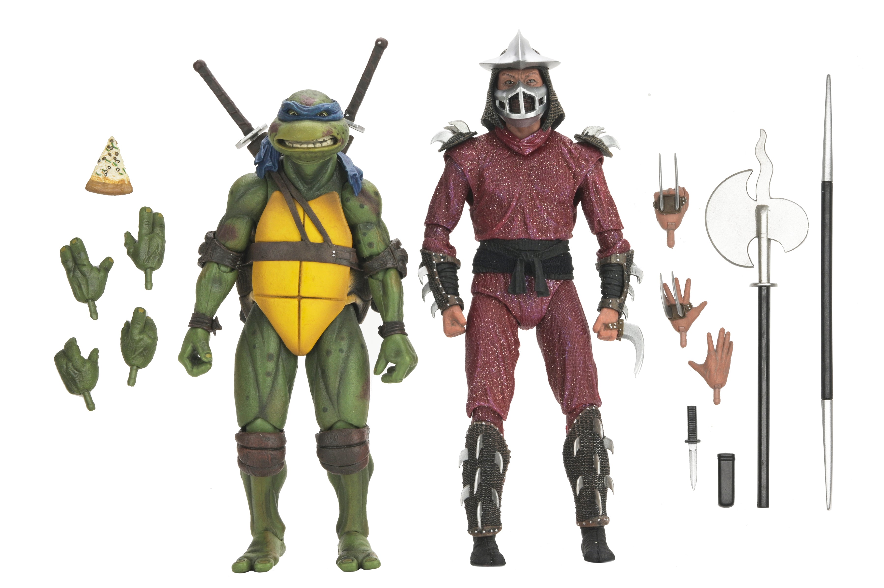 Teenage Mutant Ninja Turtles (1990 Movie) - Rooftop Battle Leonardo vs. Shredder 7" Scale Action Figure (2-Pack)