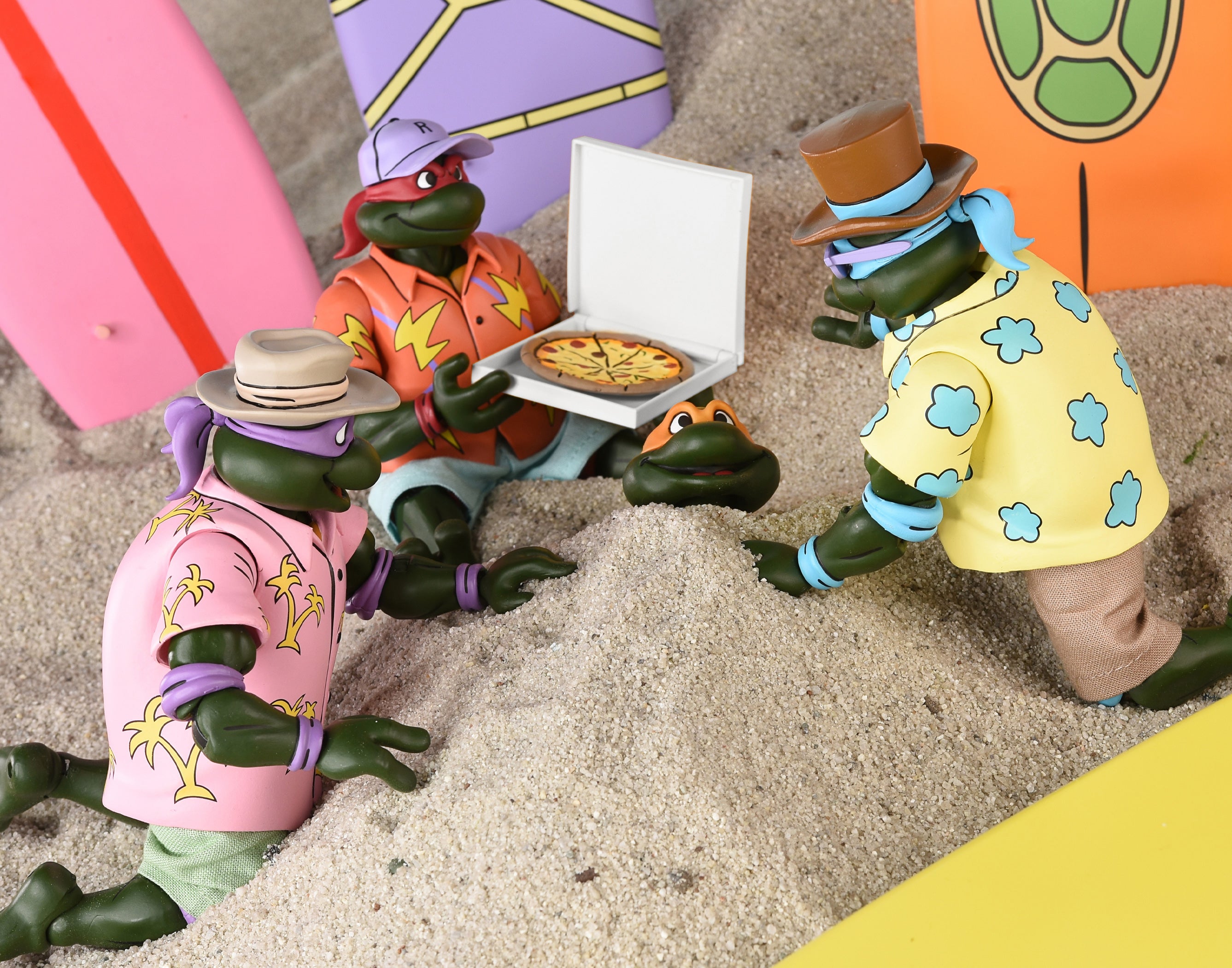 Teenage Mutant Ninja Turtles (Cartoon) - Sewer Surfing Turtles 7” Scale Action Figure 4-Pack (2025 Con Exclusive) - NECA