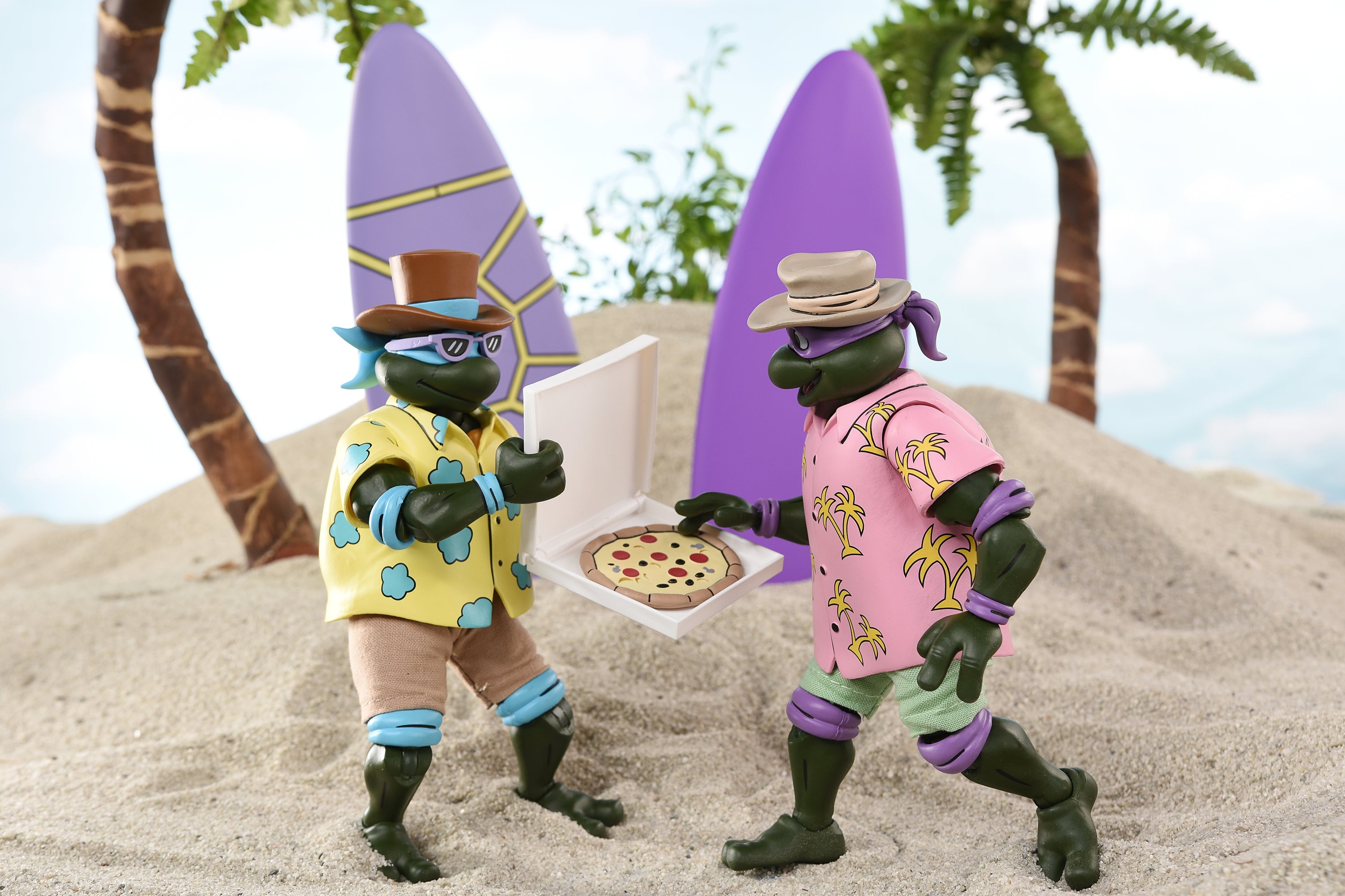 Teenage Mutant Ninja Turtles (Cartoon) - Sewer Surfing Turtles 7” Scale Action Figure 4-Pack (2025 Con Exclusive) - NECA
