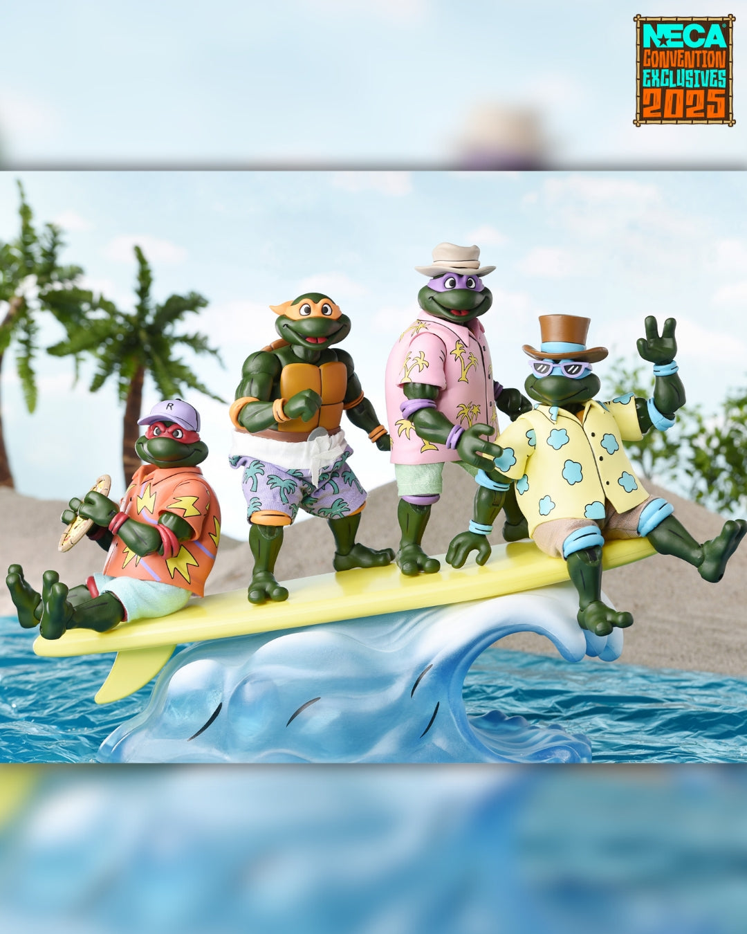 Teenage Mutant Ninja Turtles (Cartoon) - Sewer Surfing Turtles 7” Scale Action Figure 4-Pack (2025 Con Exclusive) - NECA
