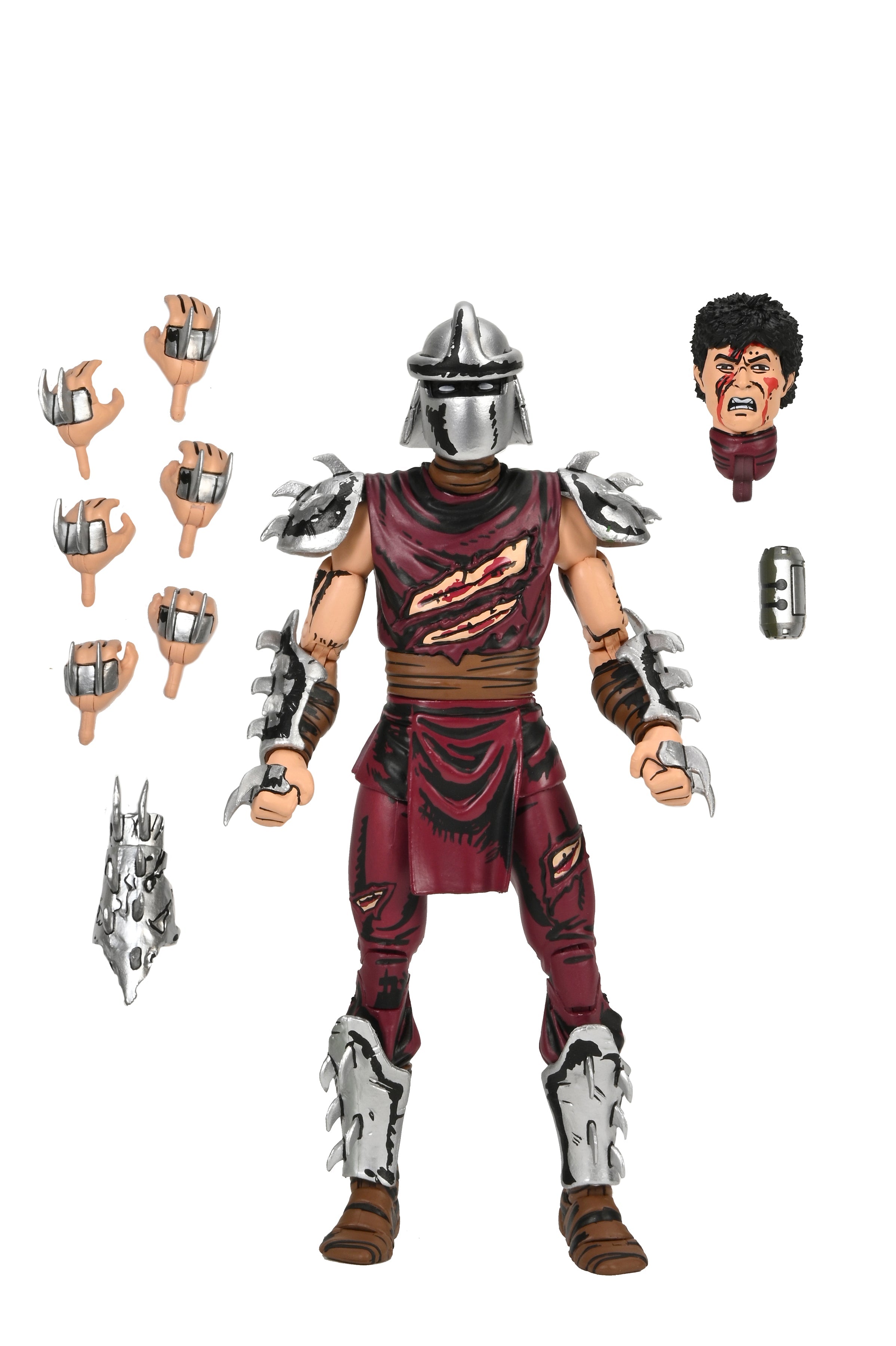 Teenage Mutant Ninja Turtles (Mirage Comics) - Battle-Damaged Shredder 7&quot; Scale Action Figure (Classic Colors) - NECA