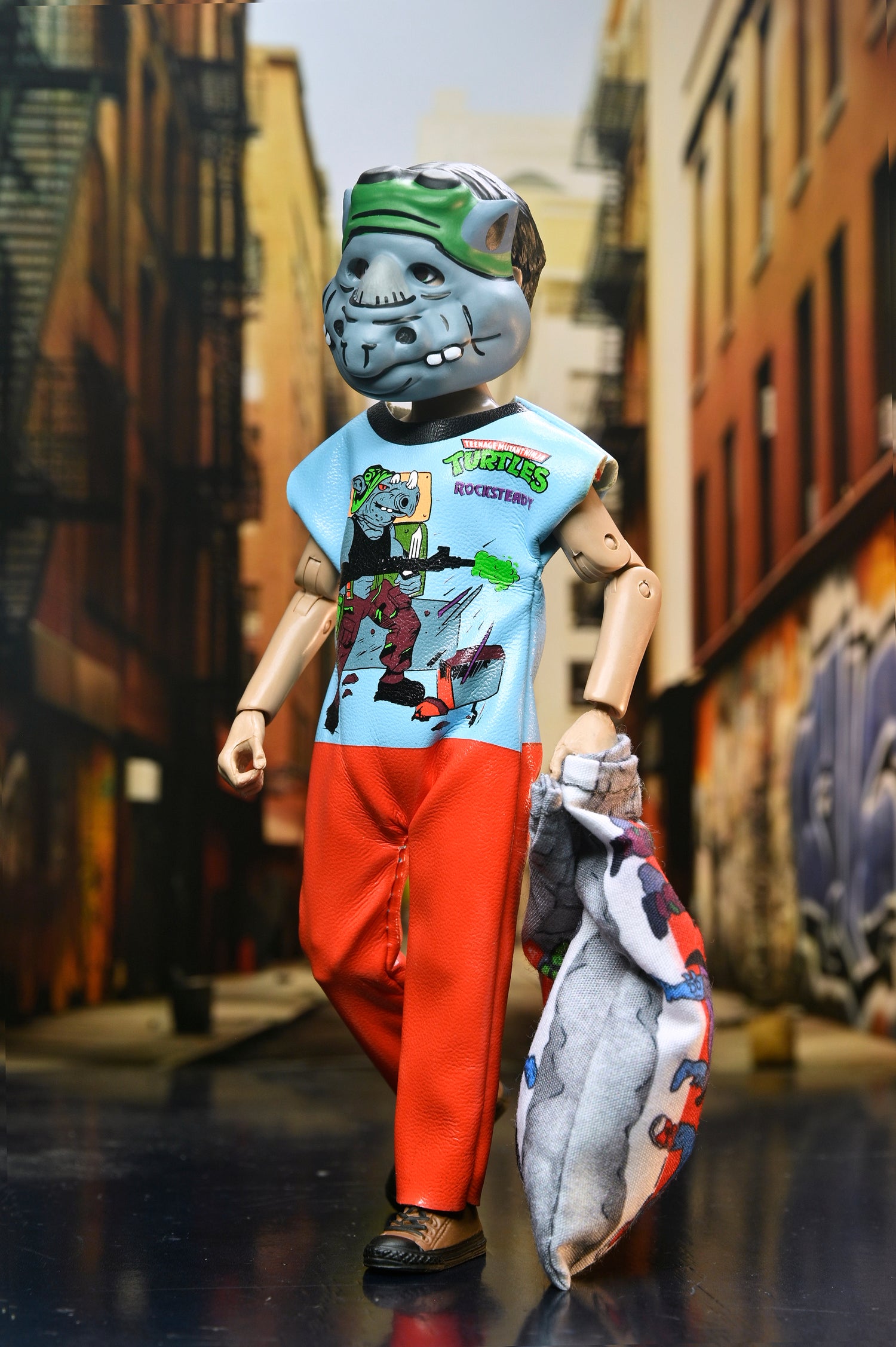 Teenage Mutant Ninja Turtles (1987 Cartoon) x Ben Cooper Costume Kids Collection - Rocksteady 6&quot; Costumed Action Figure (Series 11) - NECA