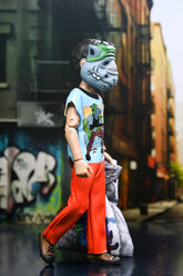 Teenage Mutant Ninja Turtles (1987 Cartoon) x Ben Cooper Costume Kids Collection - Rocksteady 6" Costumed Action Figure (Series 11) - NECA