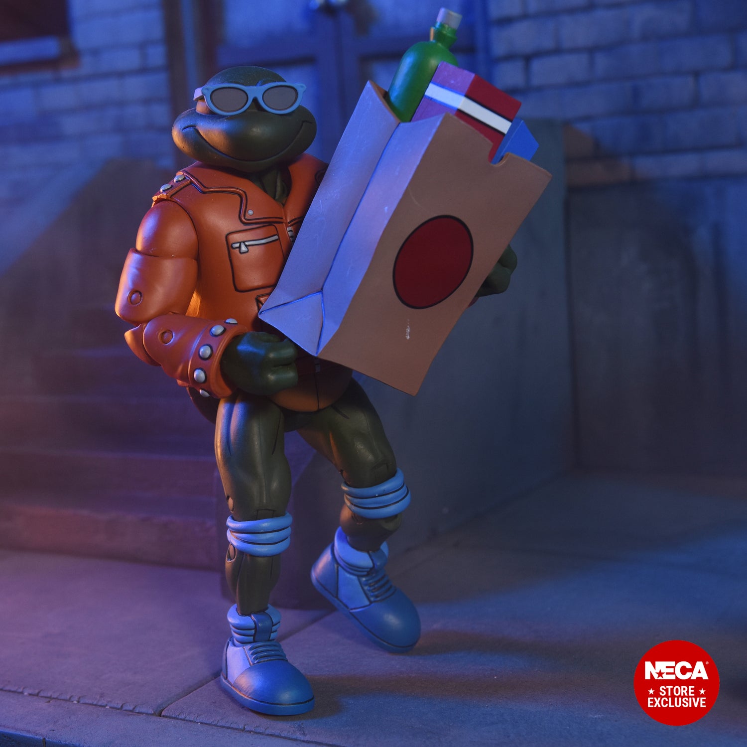 Teenage Mutant Ninja Turtles (1987 Cartoon) - Punk Leonardo, Punk Raphael &amp; Scrag 7&quot; Scale Action Figure 3-Pack - NECA