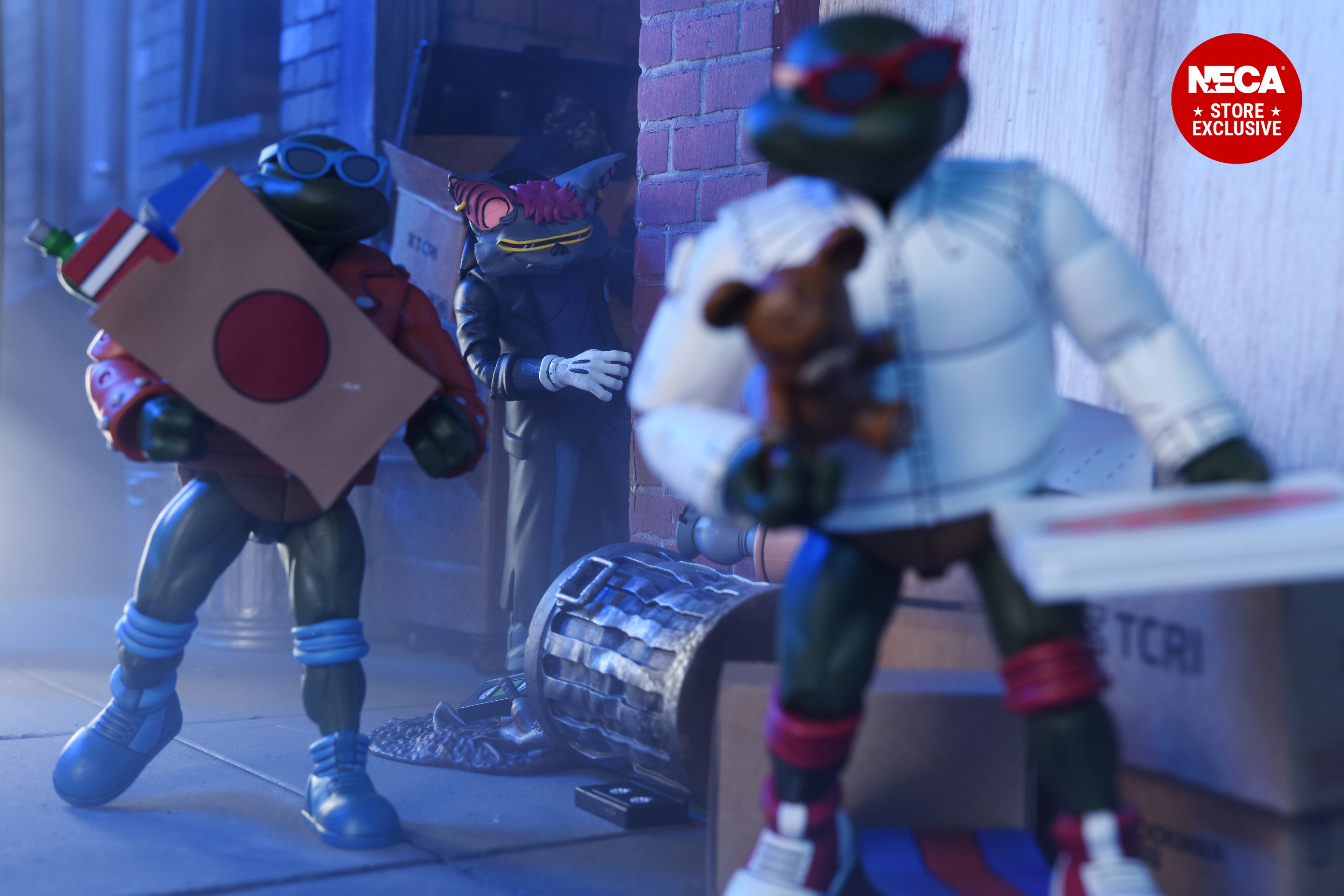 Teenage Mutant Ninja Turtles (1987 Cartoon) - Punk Leonardo, Punk Raphael & Scrag 7" Scale Action Figure 3-Pack - NECA