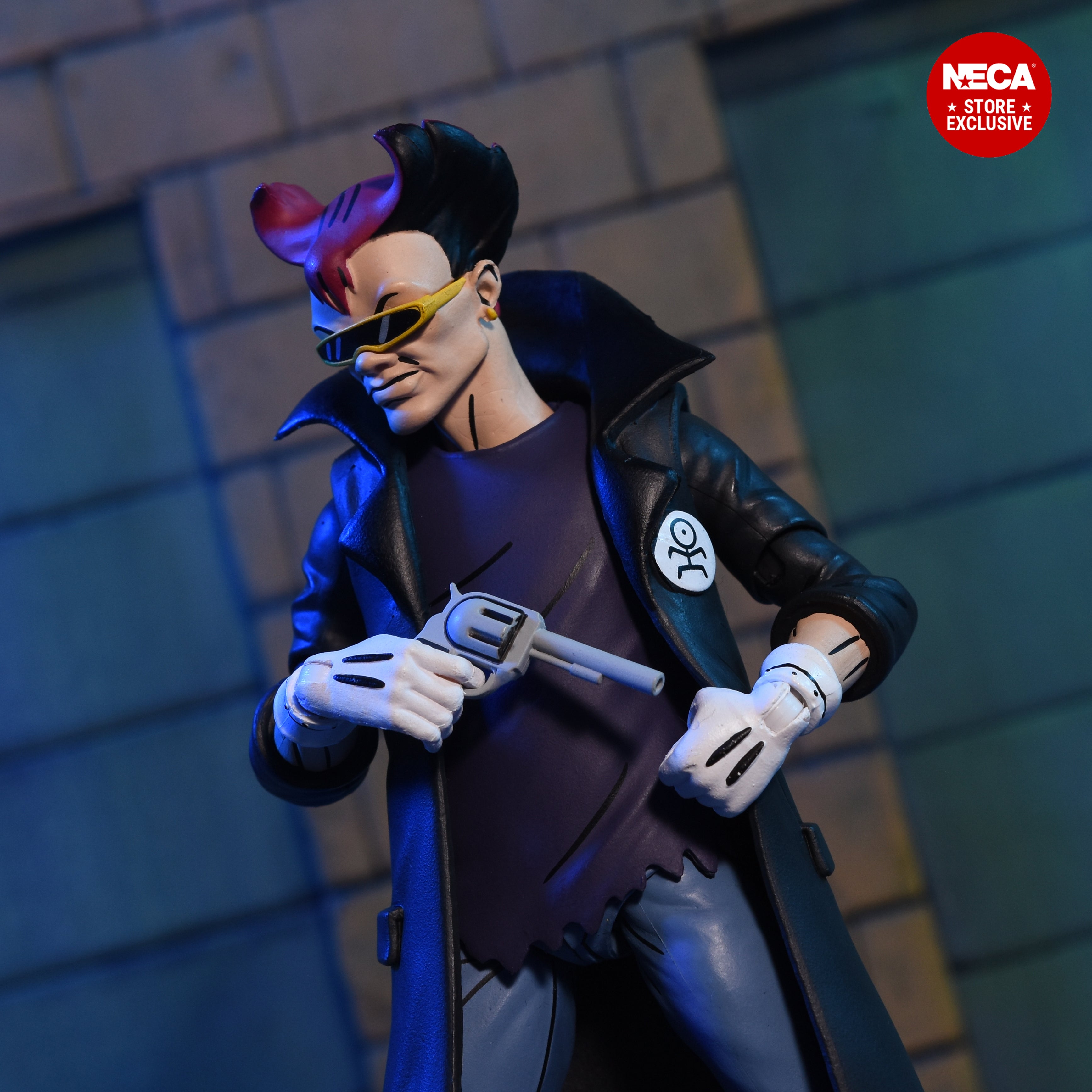 Teenage Mutant Ninja Turtles (1987 Cartoon) - Punk Leonardo, Punk Raphael &amp; Scrag 7&quot; Scale Action Figure 3-Pack - NECA