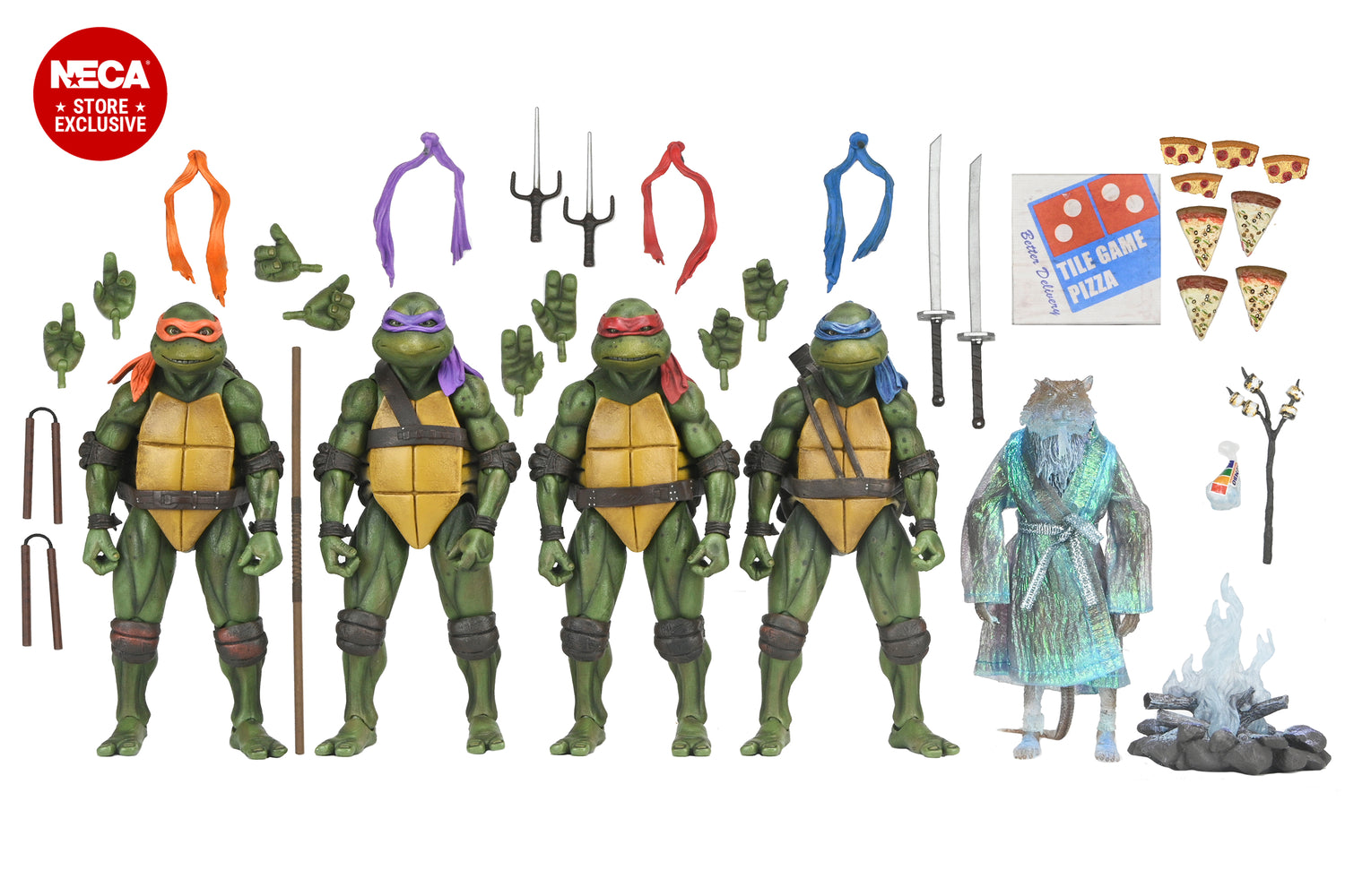 Teenage Mutant Ninja Turtles (1990 Movie) - 35th Anniversary 7&quot; Scale Action 5-Pack (PRE-ORDER) - NECA