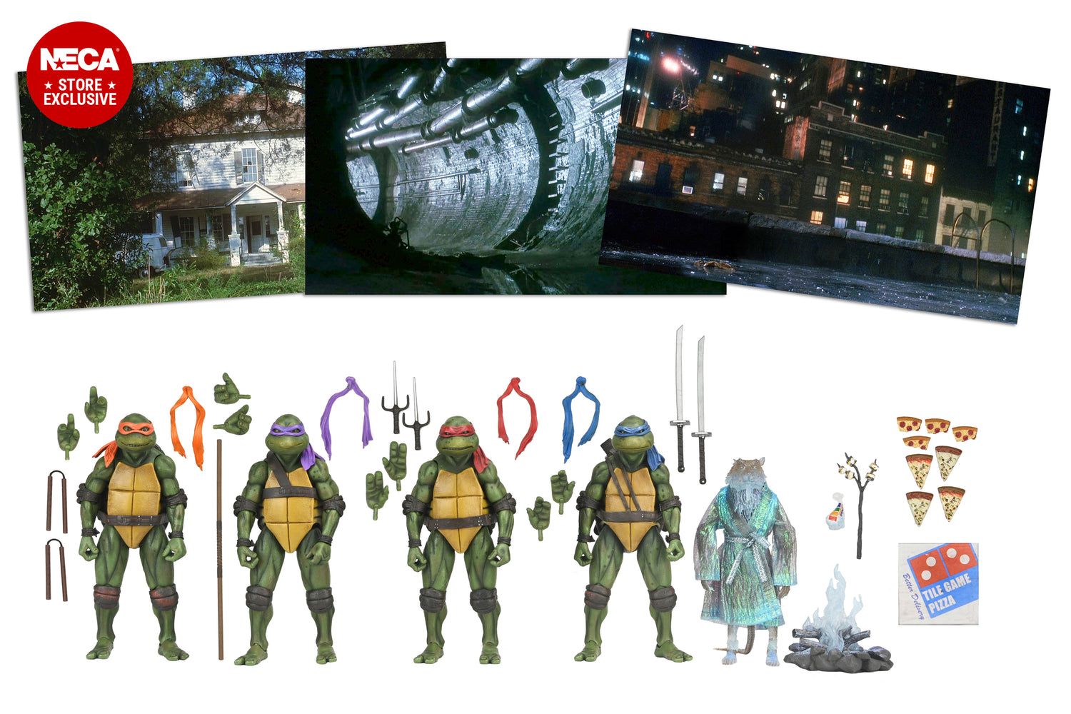 Teenage Mutant Ninja Turtles (1990 Movie) - 35th Anniversary 7&quot; Scale Action 5-Pack (PRE-ORDER) - NECA
