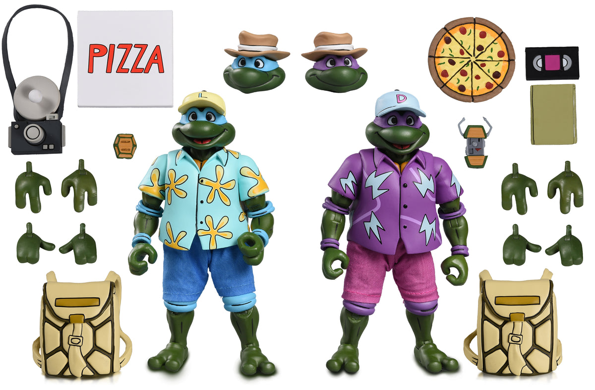 Teenage Mutant Ninja Turtles (1987 Cartoon) - Vacation Leonardo and Donatello 7" Scale Action Figure (2-Pack)