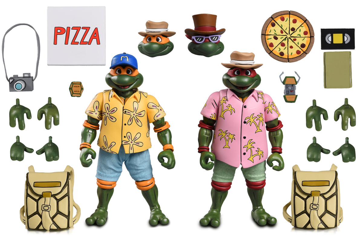 Teenage Mutant Ninja Turtles (Cartoon) - Vacation Michelangelo and Raphael 7" Scale Action Figures (2-Pack)