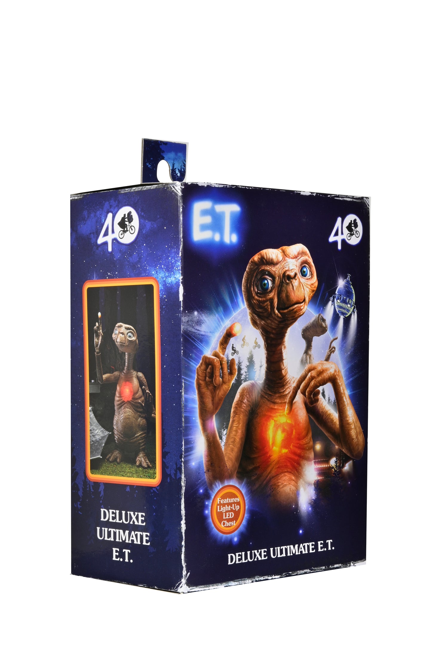 E.T. 40th Anniversary - 7&quot; Scale Action Figure - Ultimate Deluxe E.T. w LED Chest and “Phone Home” Communicator