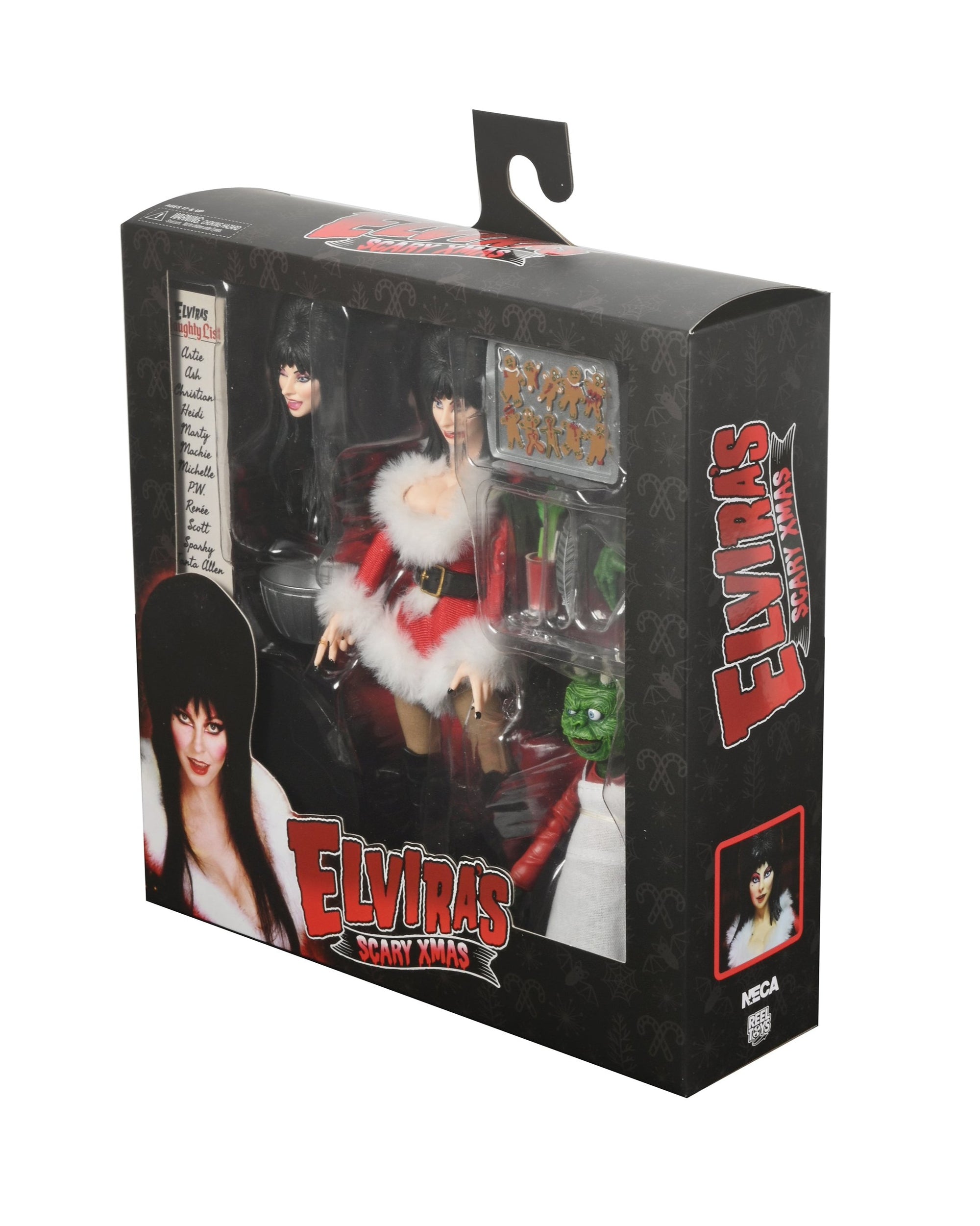 Figurine Elvira, Mistress Of The Dark - Édition Very Scary Xmas - NECA 20cm