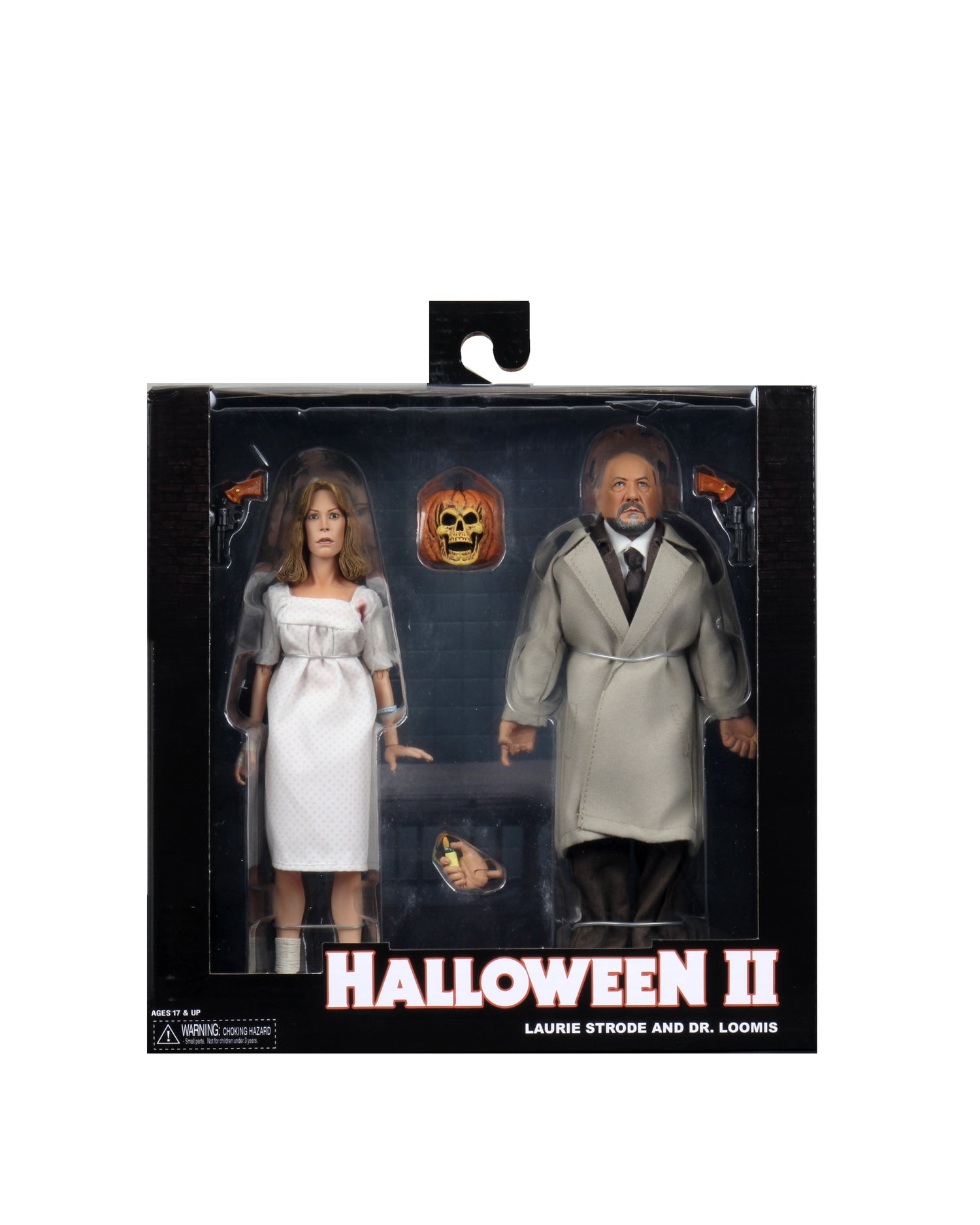 Halloween 2 (1981) - Dr. Loomis &amp; Laurie Strode 8" Clothed Action Figure (2-Pack)