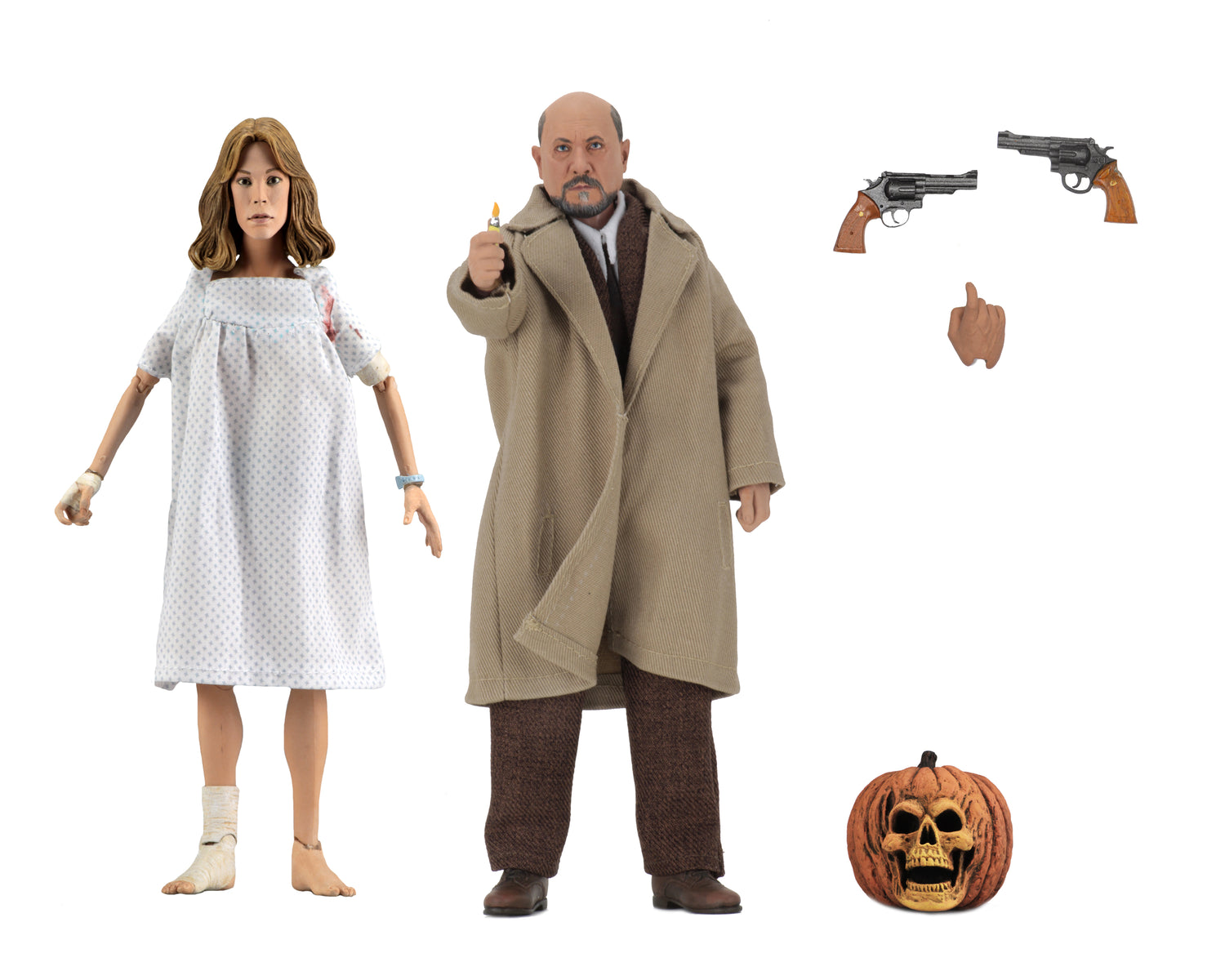 Halloween 2 (1981) - Dr. Loomis &amp; Laurie Strode 8" Clothed Action Figure (2-Pack)