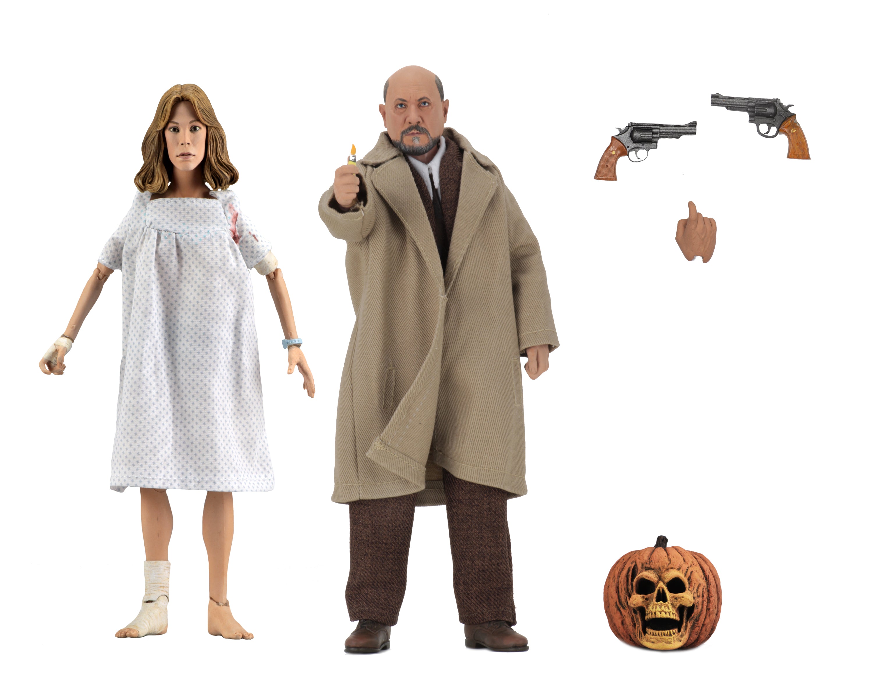Halloween 2 (1981) - Dr. Loomis &amp; Laurie Strode 8" Clothed Action Figure (2-Pack)