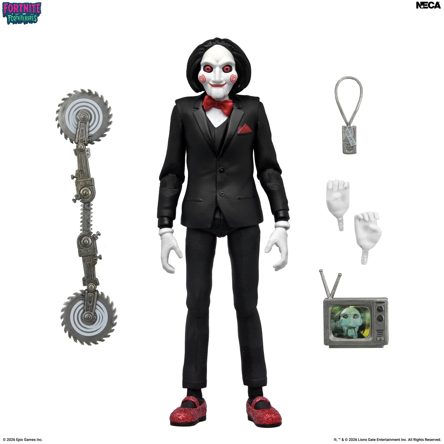 Fortnite x SAW - Fortnitemares Billy the Puppet 7” Scale Action Figure on the NECA Store