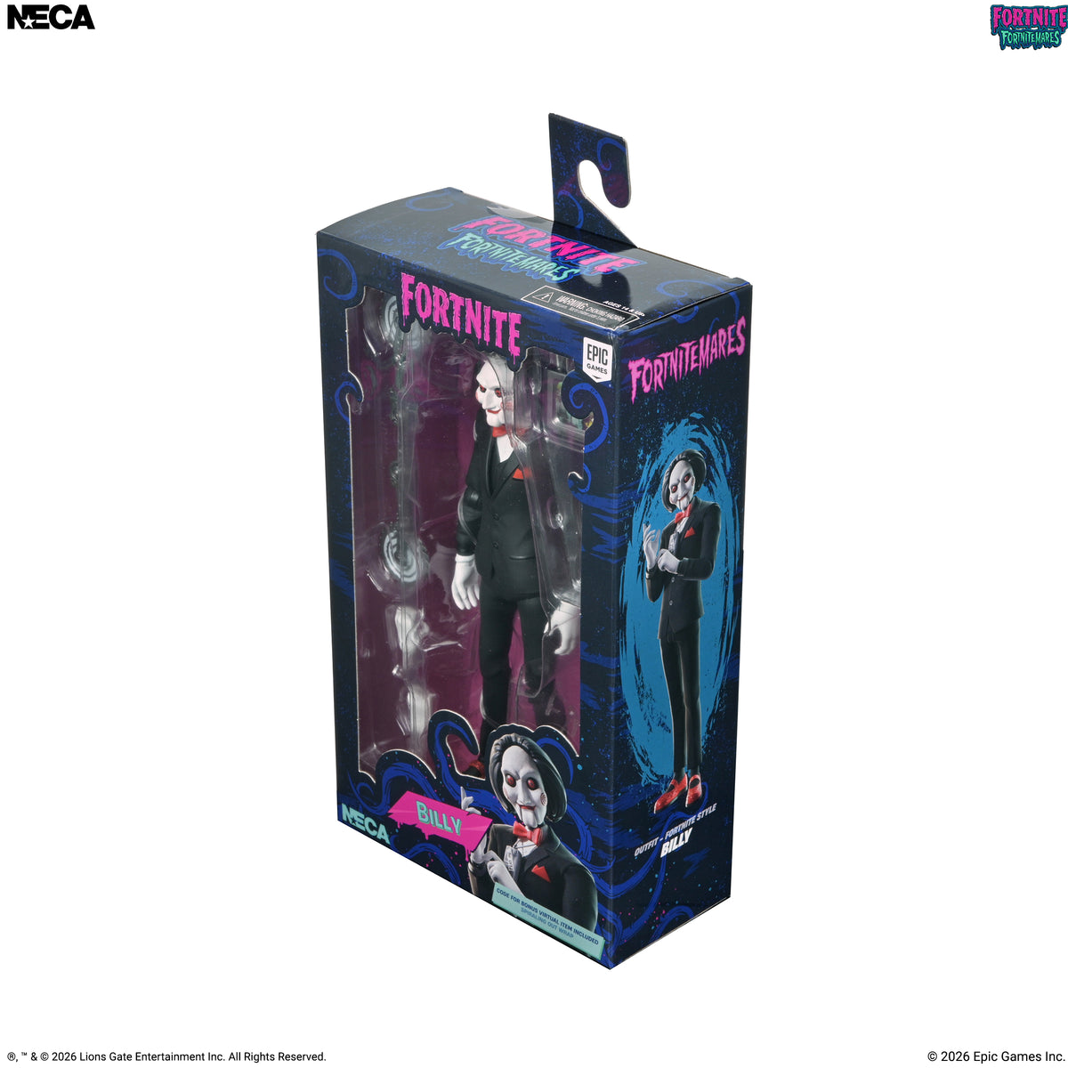 Fortnite x SAW - Fortnitemares Billy the Puppet 7” Scale Action Figure on the NECA Store