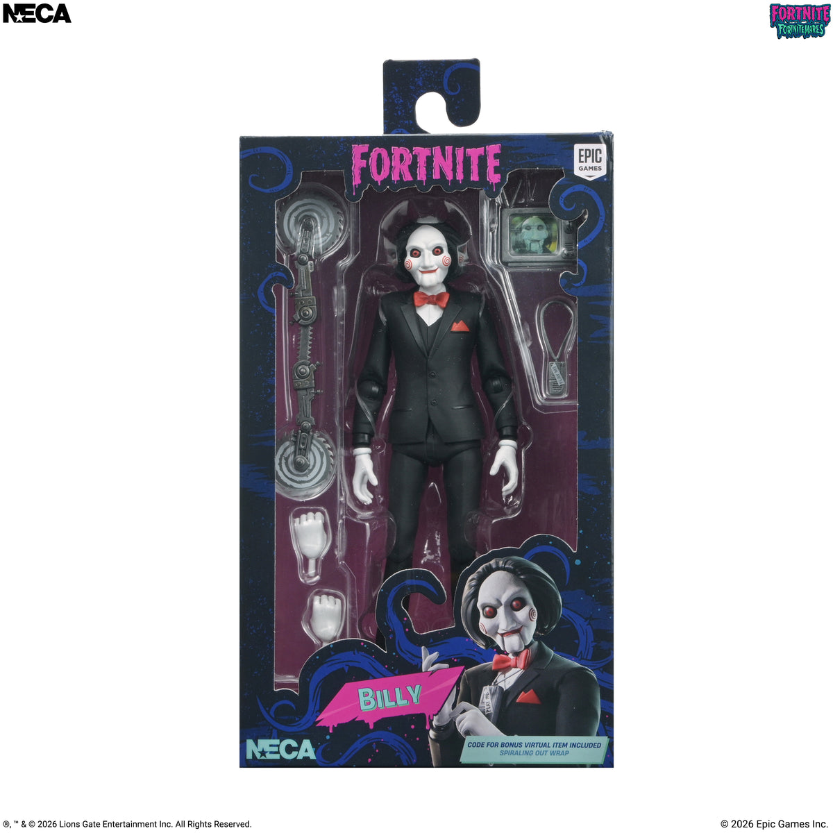 Fortnite x SAW - Fortnitemares Billy the Puppet 7” Scale Action Figure on the NECA Store