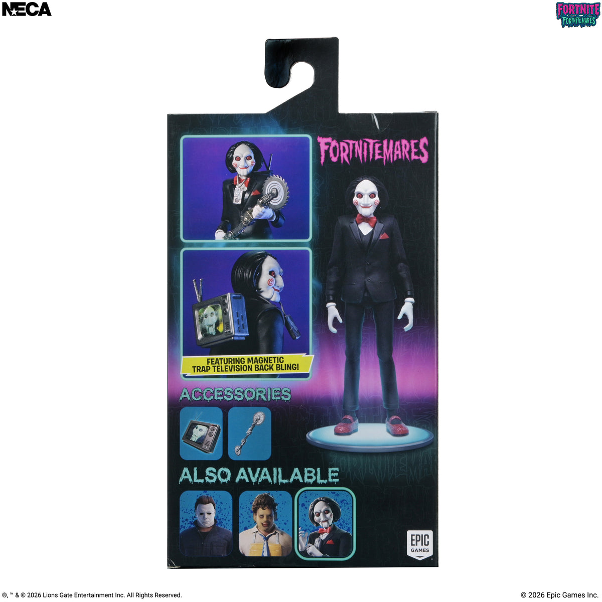 Fortnite x SAW - Fortnitemares Billy the Puppet 7” Scale Action Figure on the NECA Store