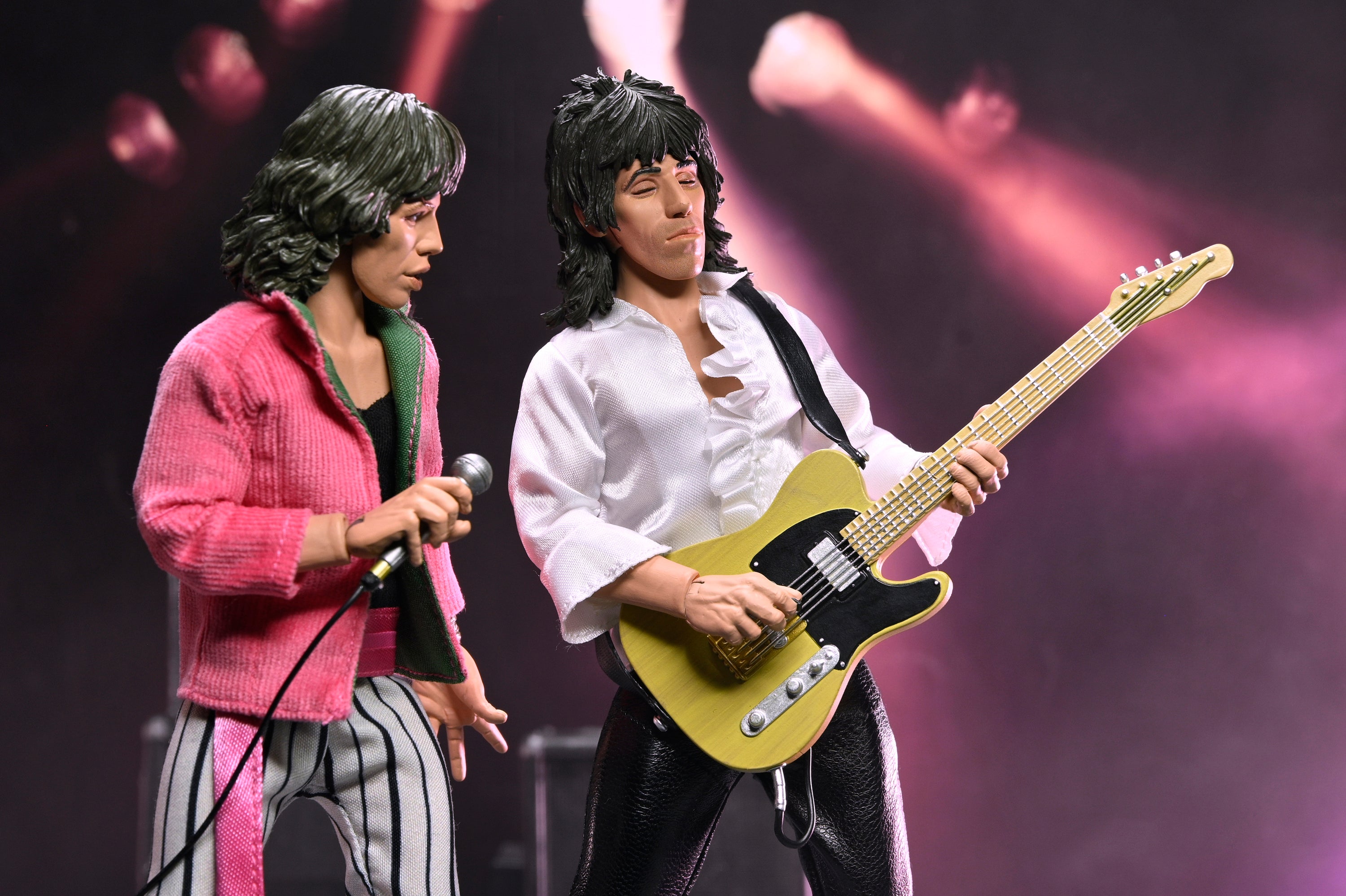 The Rolling Stones - Mick Jagger & Keith Richards (1975) 8" Clothed Action Figure Bundle on the NECA Store