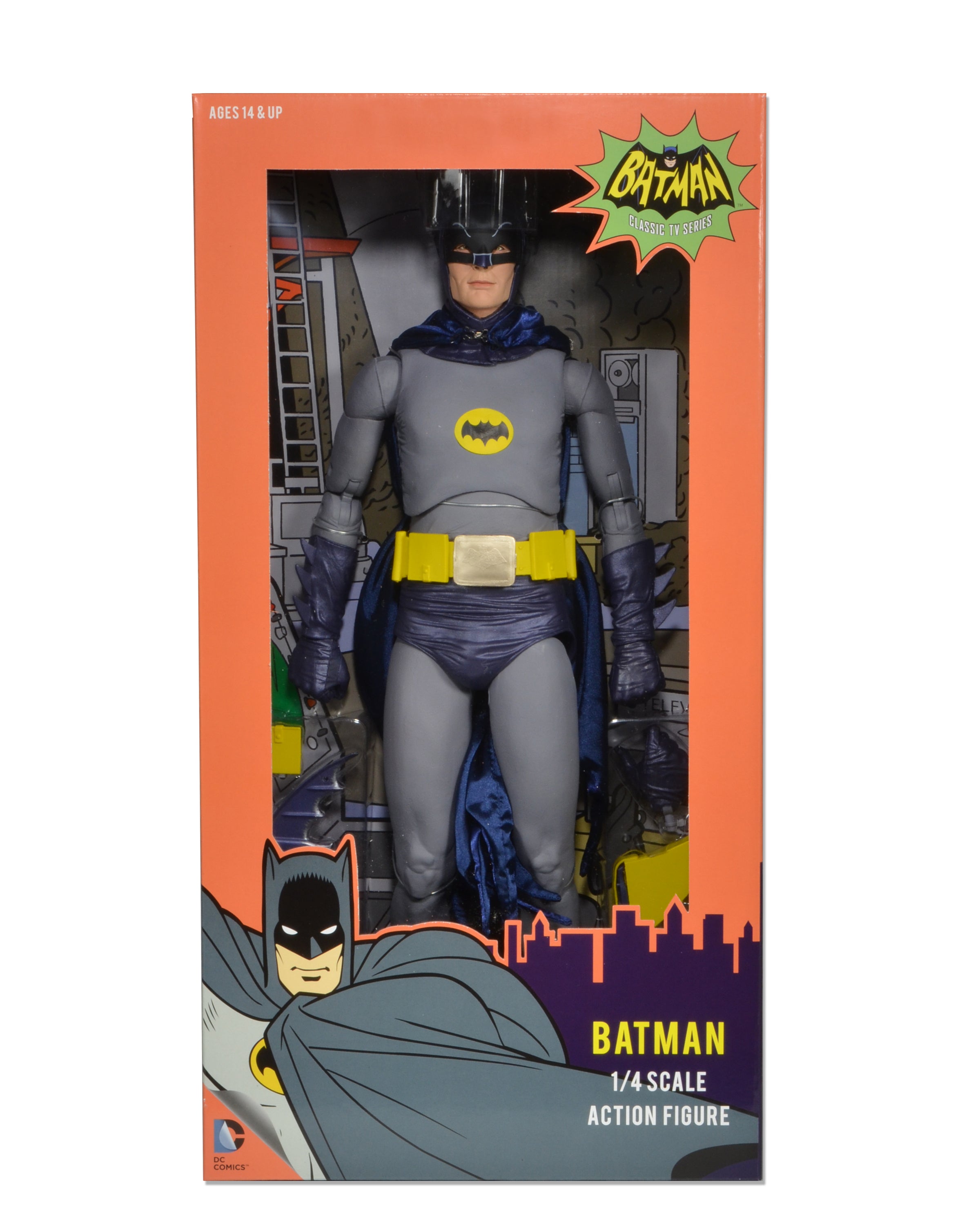 Batman 1 4 Scale Action Figure Adam West 1966 TV NECA