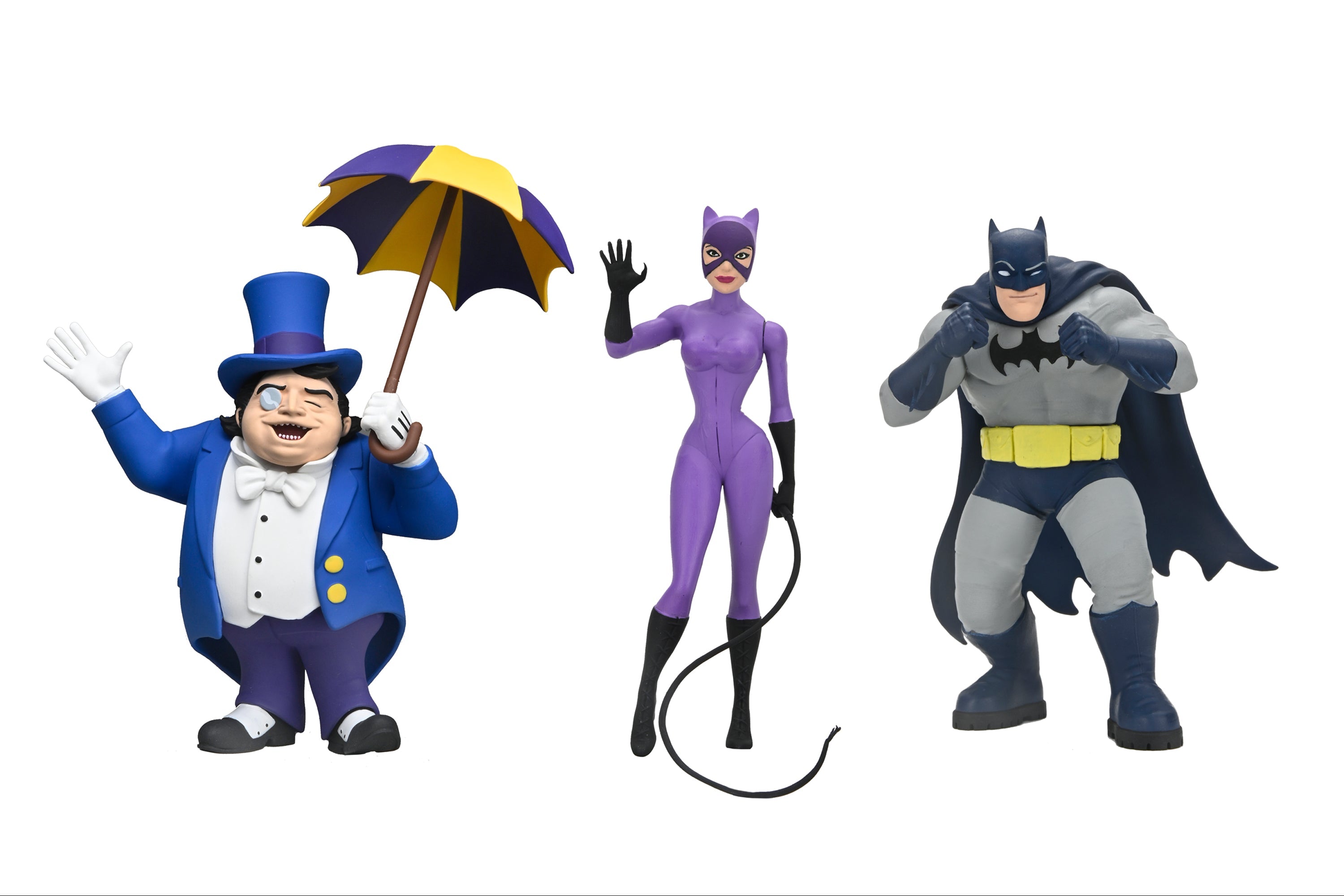 DC Comics (Classic Comics) - Toony Classics Series 2 Action Figure Bundle (Batman, Catwoman, Penguin)