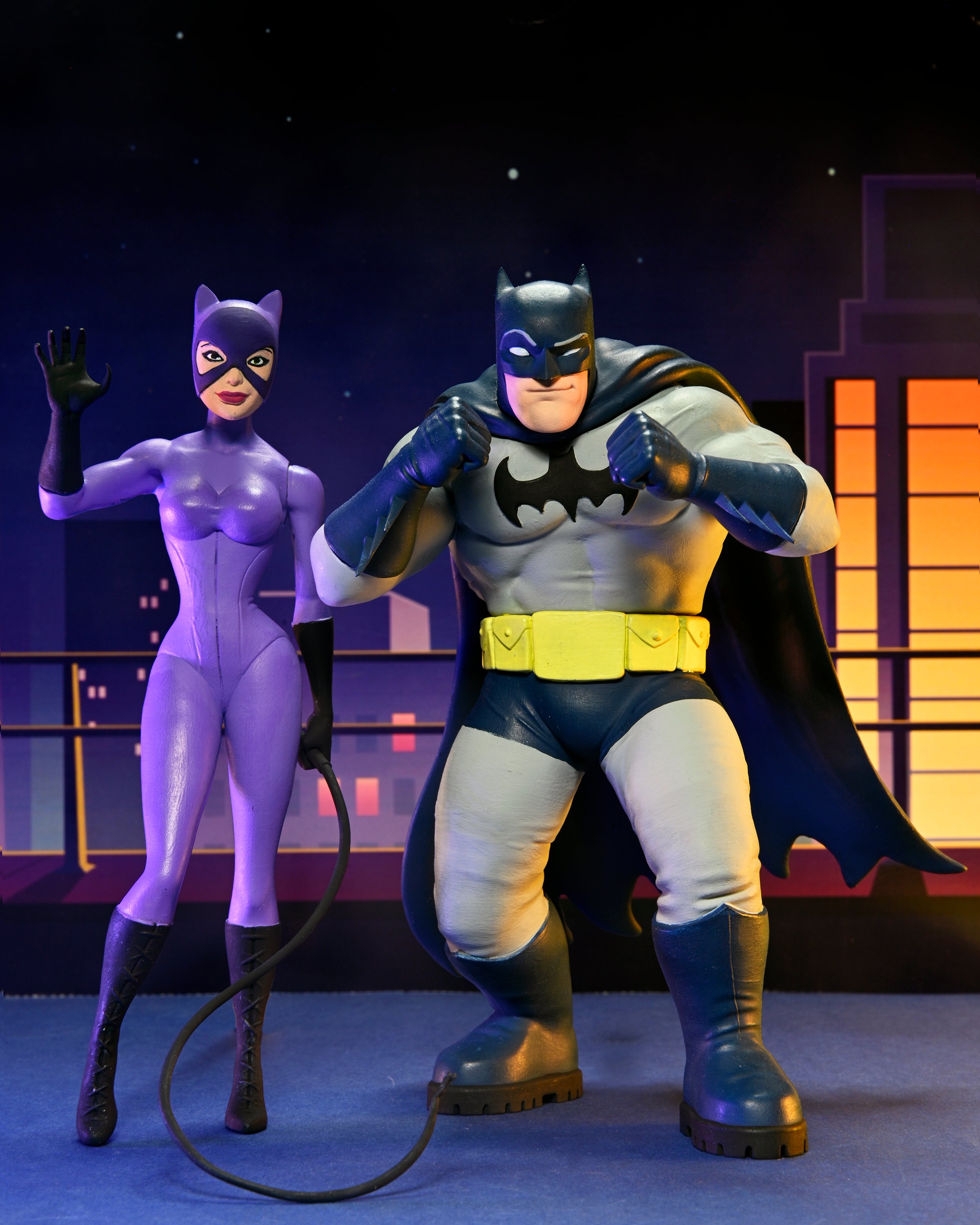 DC Comics (Classic Comics) - Toony Classics Series 2 Action Figure Bundle (Batman, Catwoman, Penguin) - NECA - Shown: Catwoman, Batman