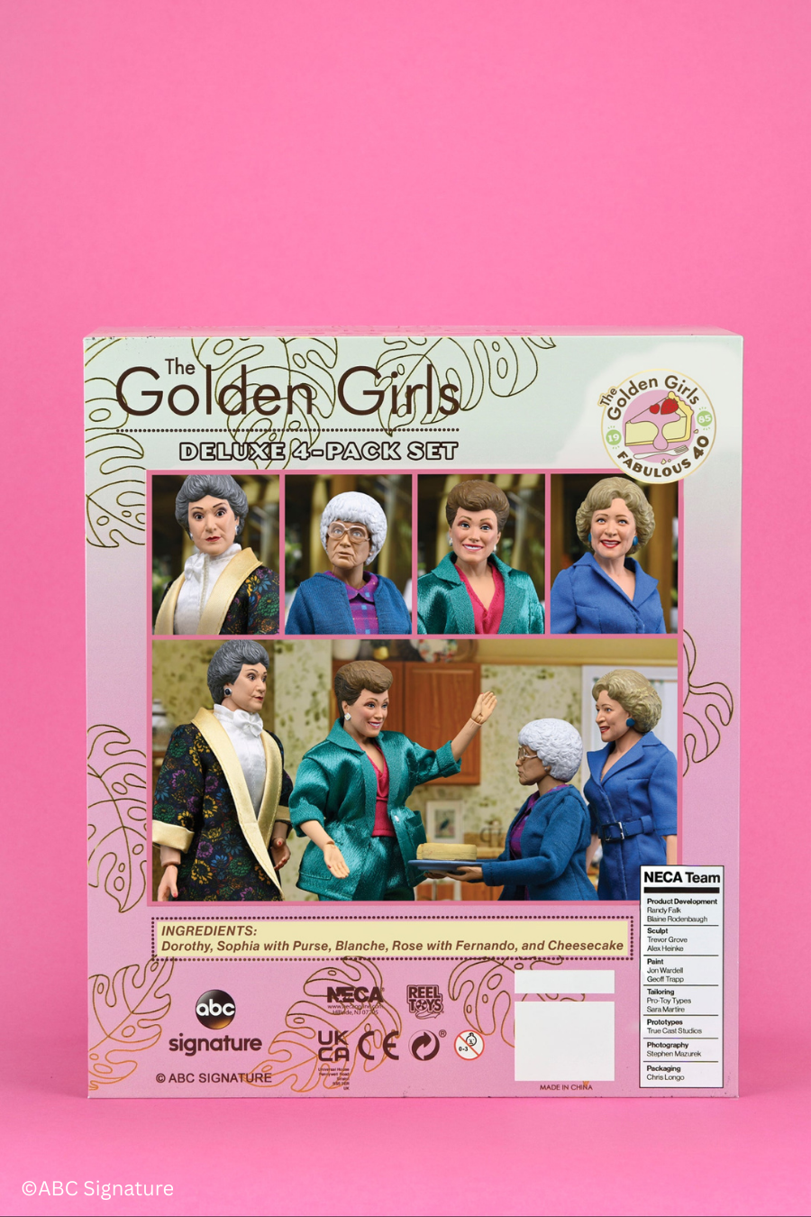 The Golden Girls - 40th Anniversary Golden Girls 8&quot; Clothed Action Figure Deluxe 4-Pack (PRE-ORDER)