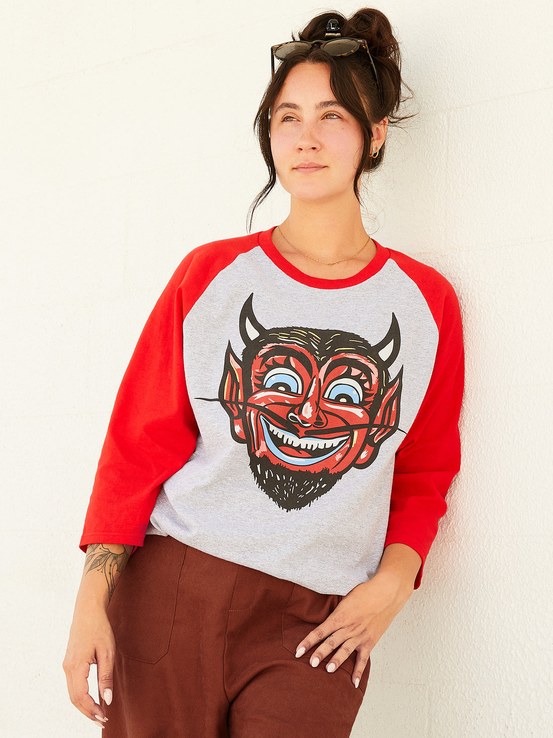 Ben Cooper Devil Smiling Raglan Tee Shirt