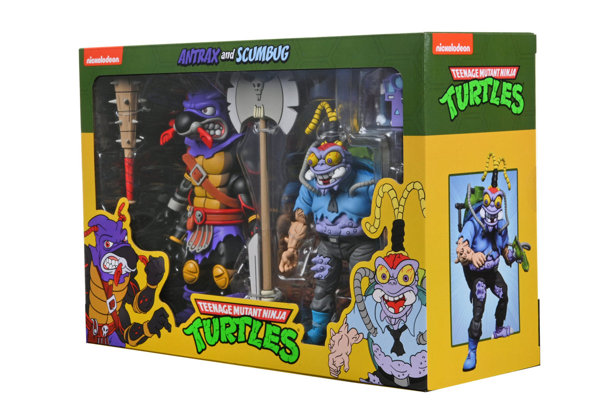 Teenage Mutant Ninja Turtles (Cartoon) – Antrax &amp; Scumbug 7” Scale Action Figure 2-Pack - NECA