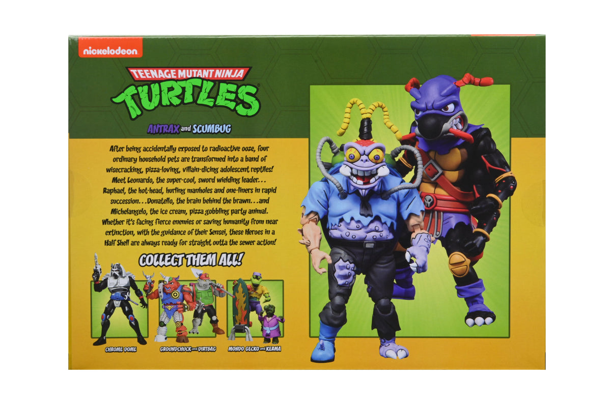 Teenage Mutant Ninja Turtles (Cartoon) – Antrax &amp; Scumbug 7” Scale Action Figure 2-Pack - NECA