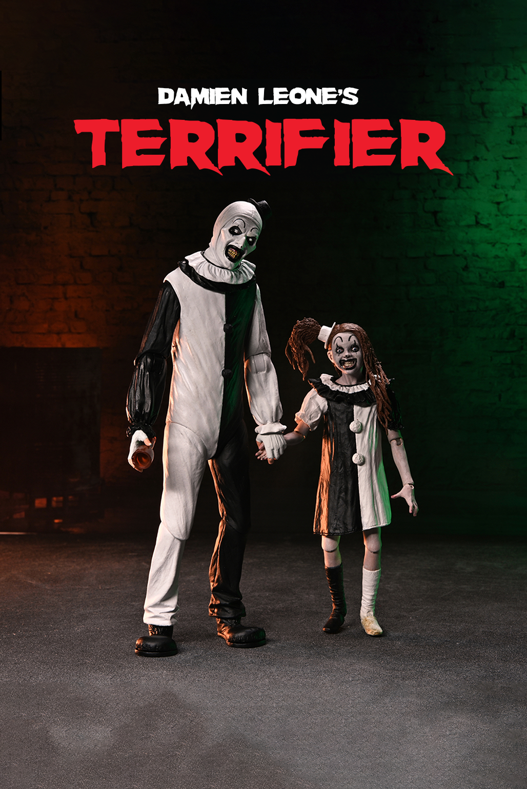 Terrifier 2 - Ultimate Art the Clown and The Little Pale Girl 7" Scale Action Figure 2-Pack on the NECA Store