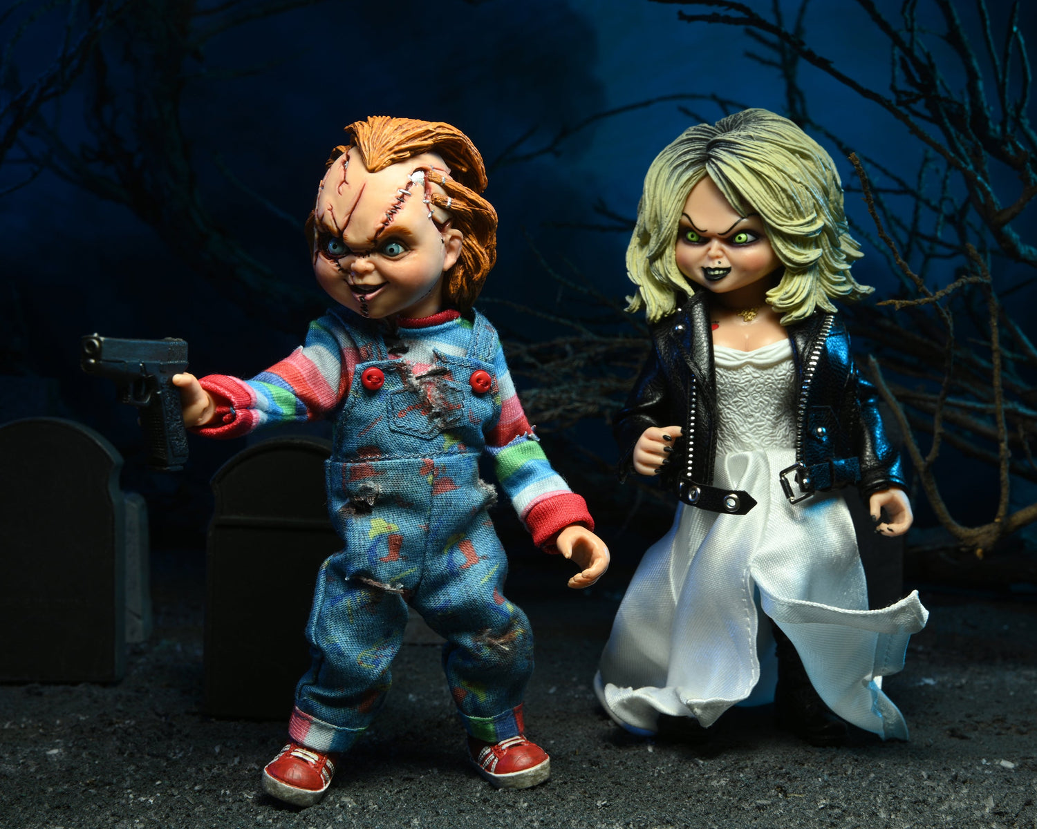 Bride of Chucky - Chucky and Tiffany 8&quot; Clothed Action Figure (2-Pack) - NECA