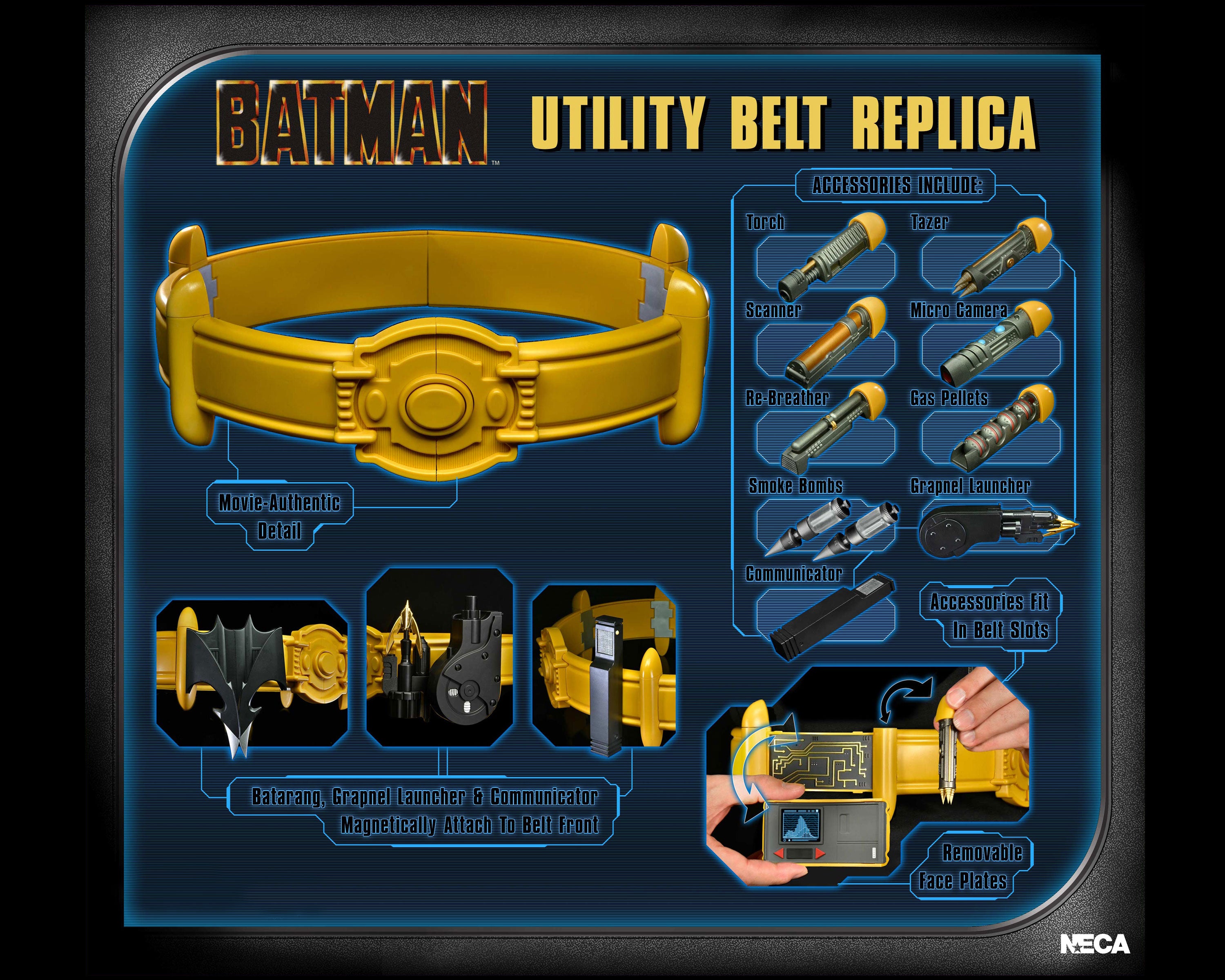 Batman (1989 Film) – Utility Belt Prop Replica Bundle – NECA