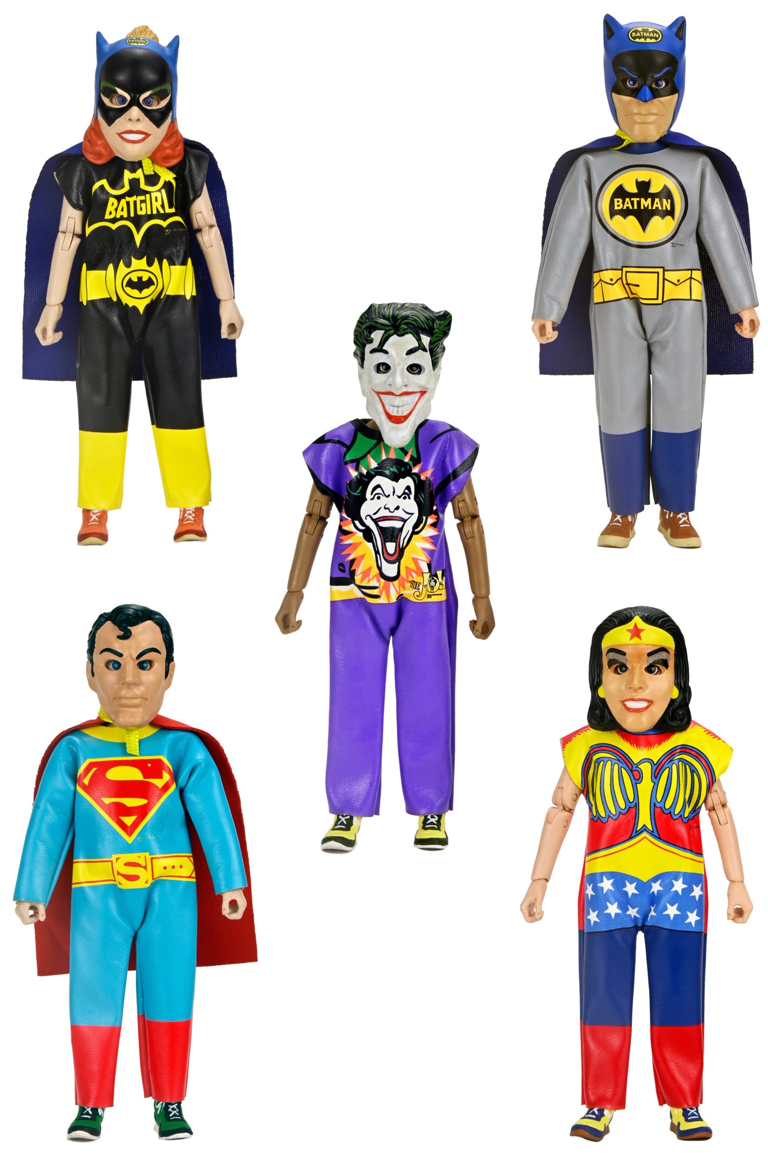 DC Comics x Ben Cooper Costume Kids Collection – Series 5 Bundle (Batgirl, Batman, Joker, Superman, Wonder Woman) - NECA