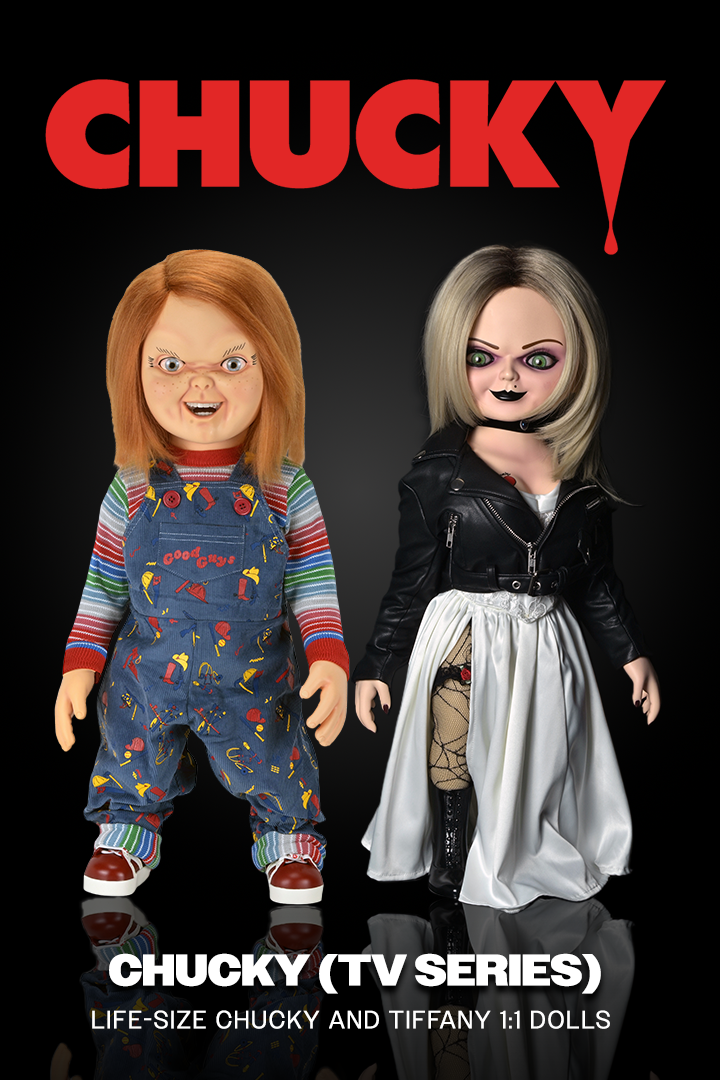 Chucky (TV Series) – Life-Size Chucky and Tiffany 1:1 Replica Dolls Bundle on the NECA Store