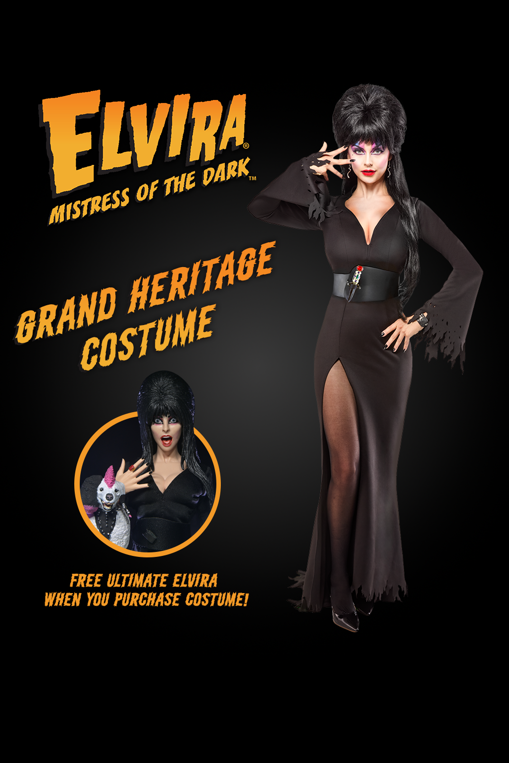 Elvira: Mistress of the Dark Grand Heritage Costume by Rubies on the NECA Store