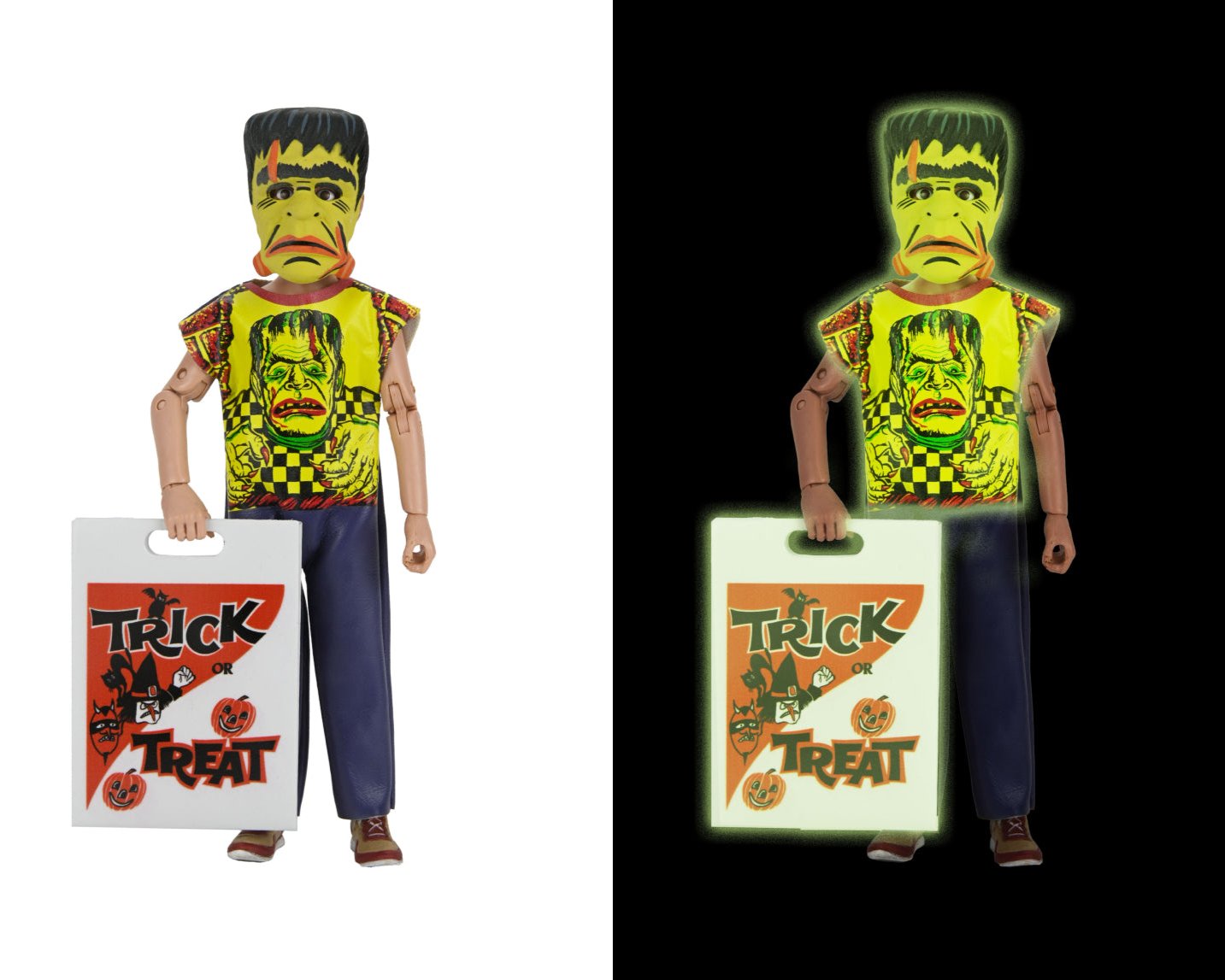 Ben Cooper Costume Kids Collection - Glow-in-the-Dark Frankenstein 6" Costumed Action Figure - NECA