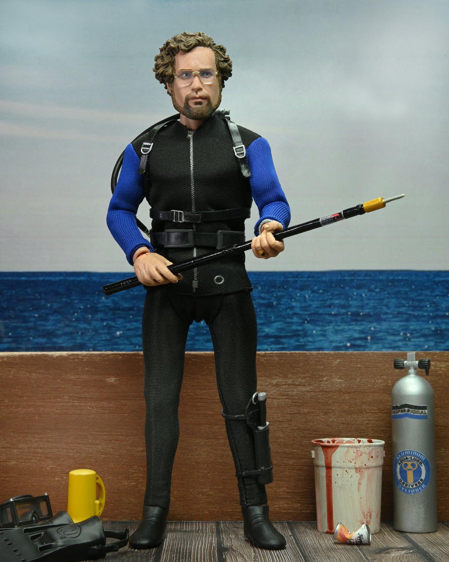 Jaws - Matt Hooper (Shark Cage) 8&quot; Clothed Action Figure - NECA