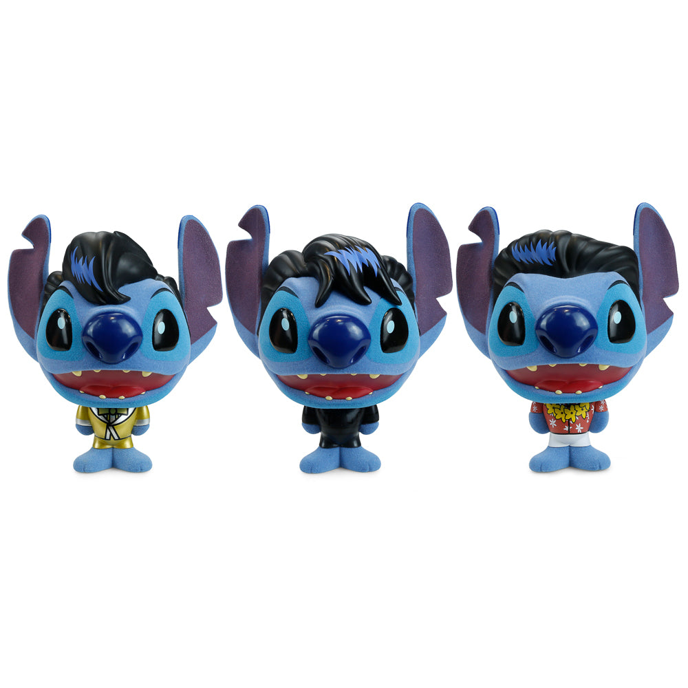 Disney Lilo &amp; Stitch - Elvis Stitch Bhunny 4” Flocked Vinyl Figure Set from Kidrobot on the NECA Store