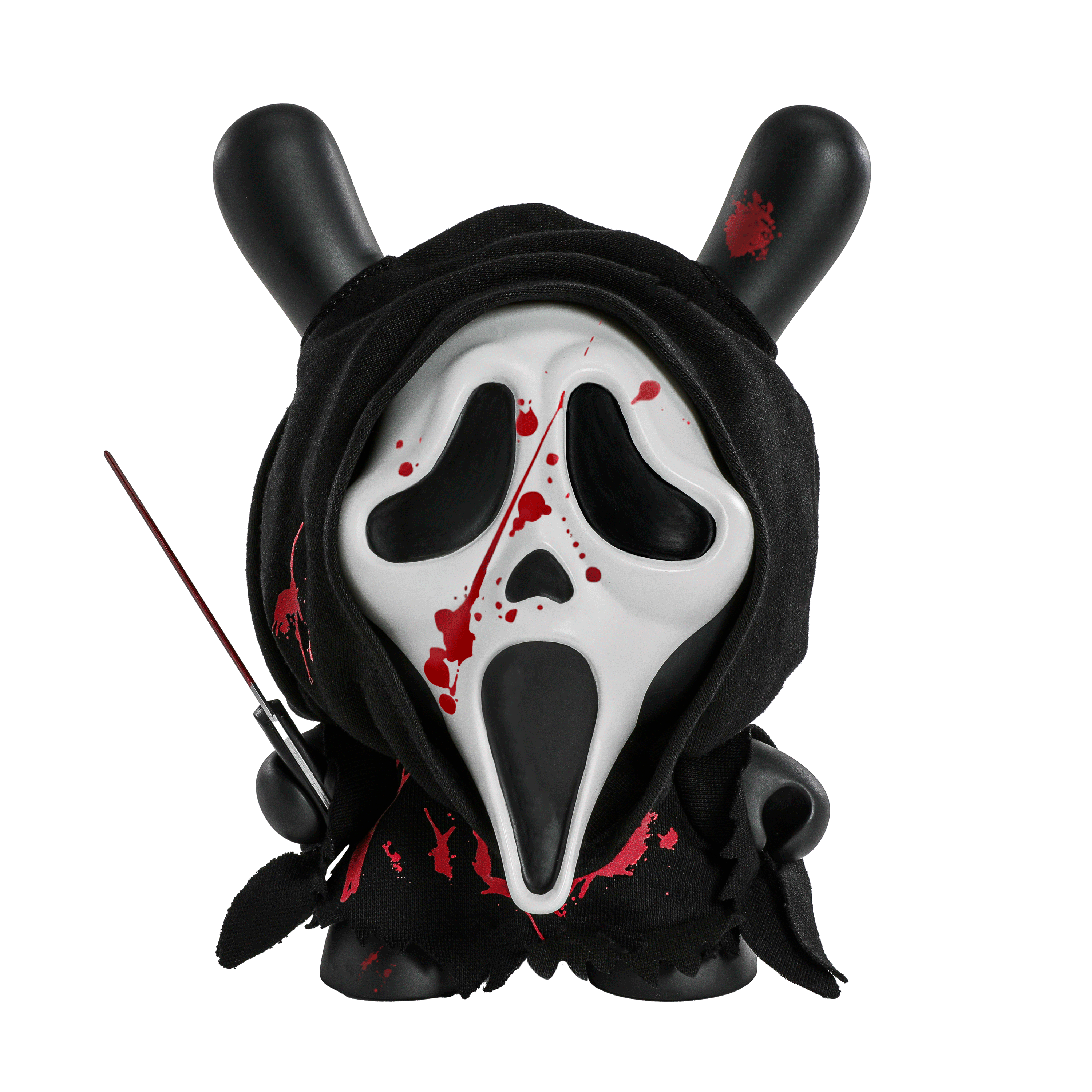 Ghost Face 8" Dunny Glow-in-the-Dark Vinyl Art Figure - Bloody Edition - Kidrobot on the NECA Store
