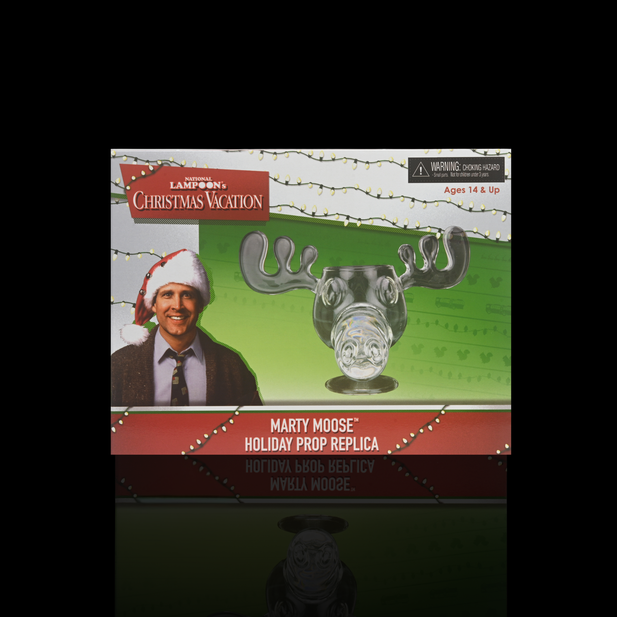 National Lampoon’s Christmas Vacation - Marty Moose Mug Prop Replica 4-Pack + Randy Quaid Autographed Greeting Card