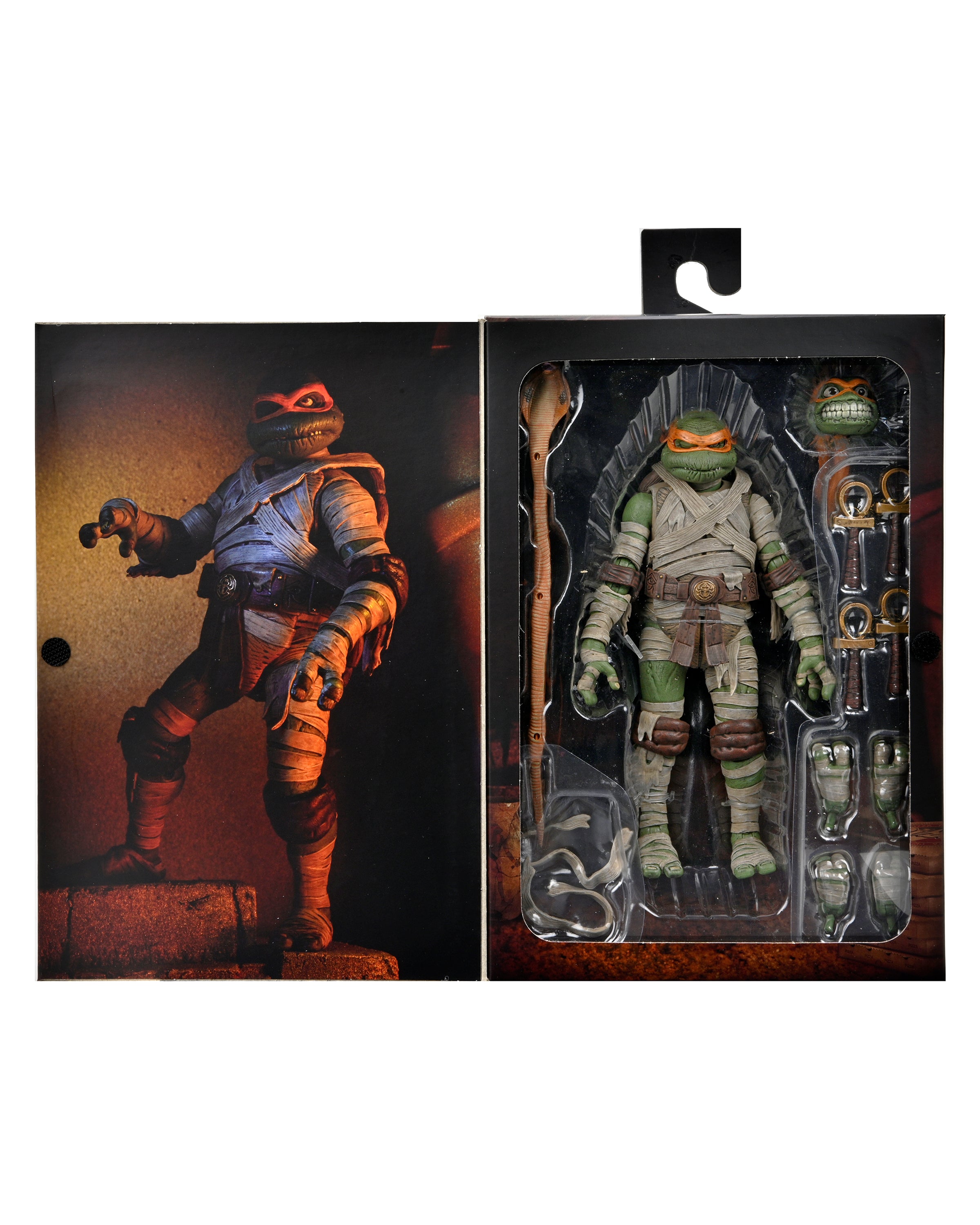 Universal Monsters x Teenage Mutant Ninja Turtles - Michelangelo as The Mummy 7” Scale Action Figure - NECA