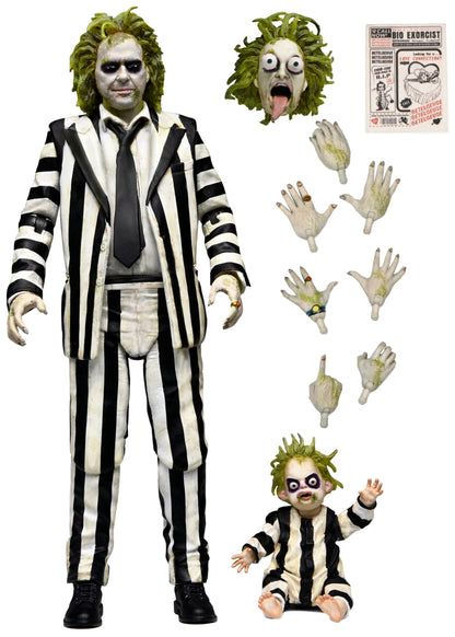 Beetlejuice Beetlejuice - Ultimate Striped Suit Beetlejuice 7&quot; Scale Action Figure - NECA