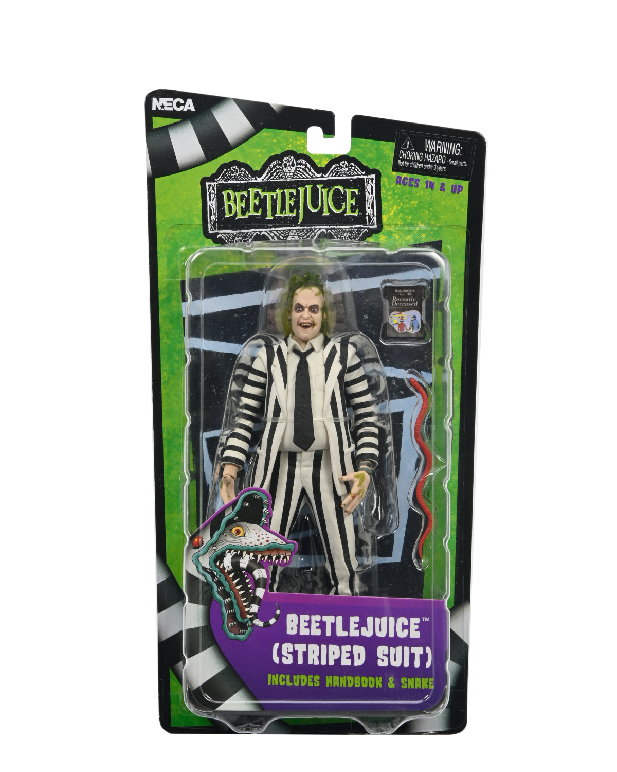 Beetlejuice (1988) - Black and White Striped Suit Beetlejuice 7" Scale Action Figure - NECA